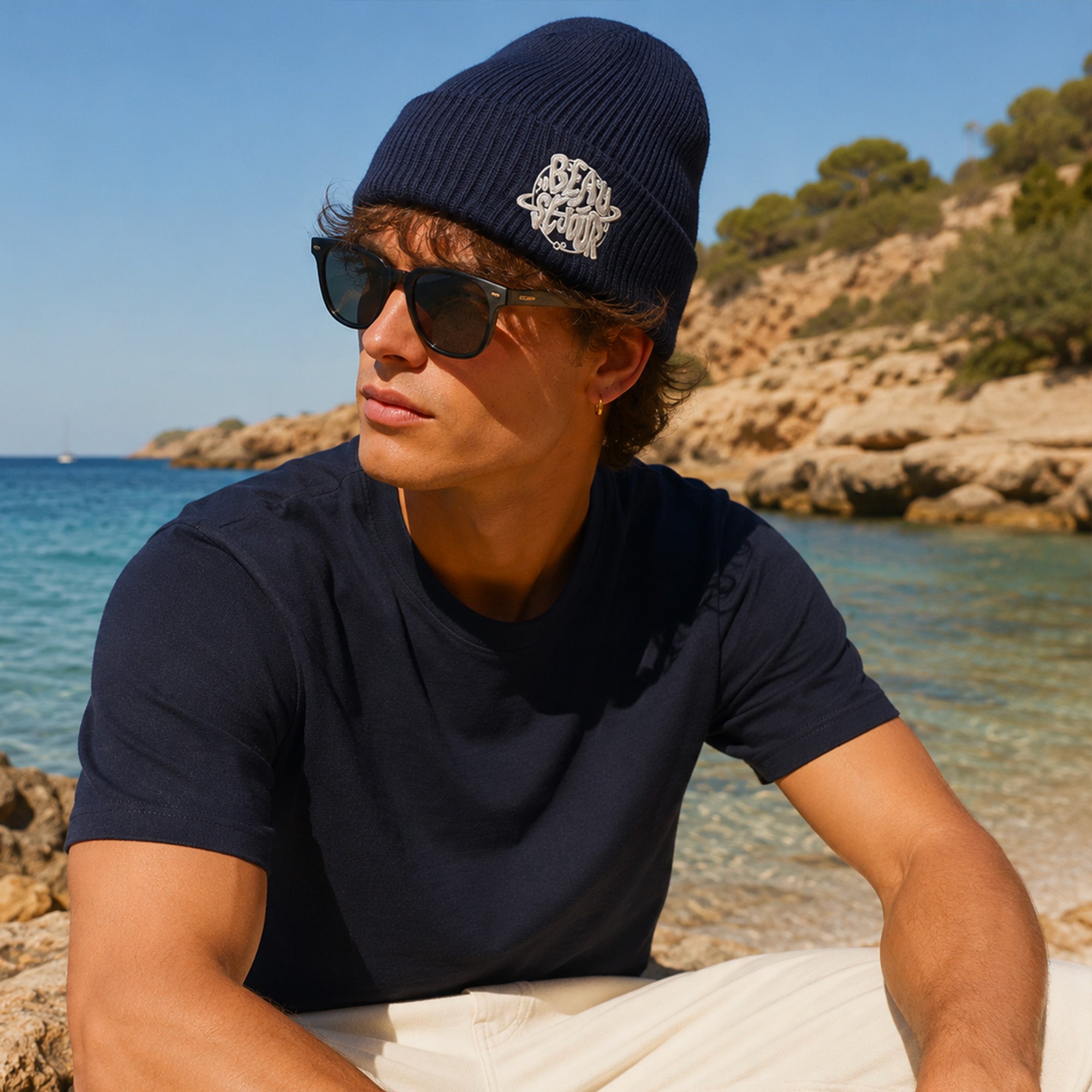 Bonnet bleu marine