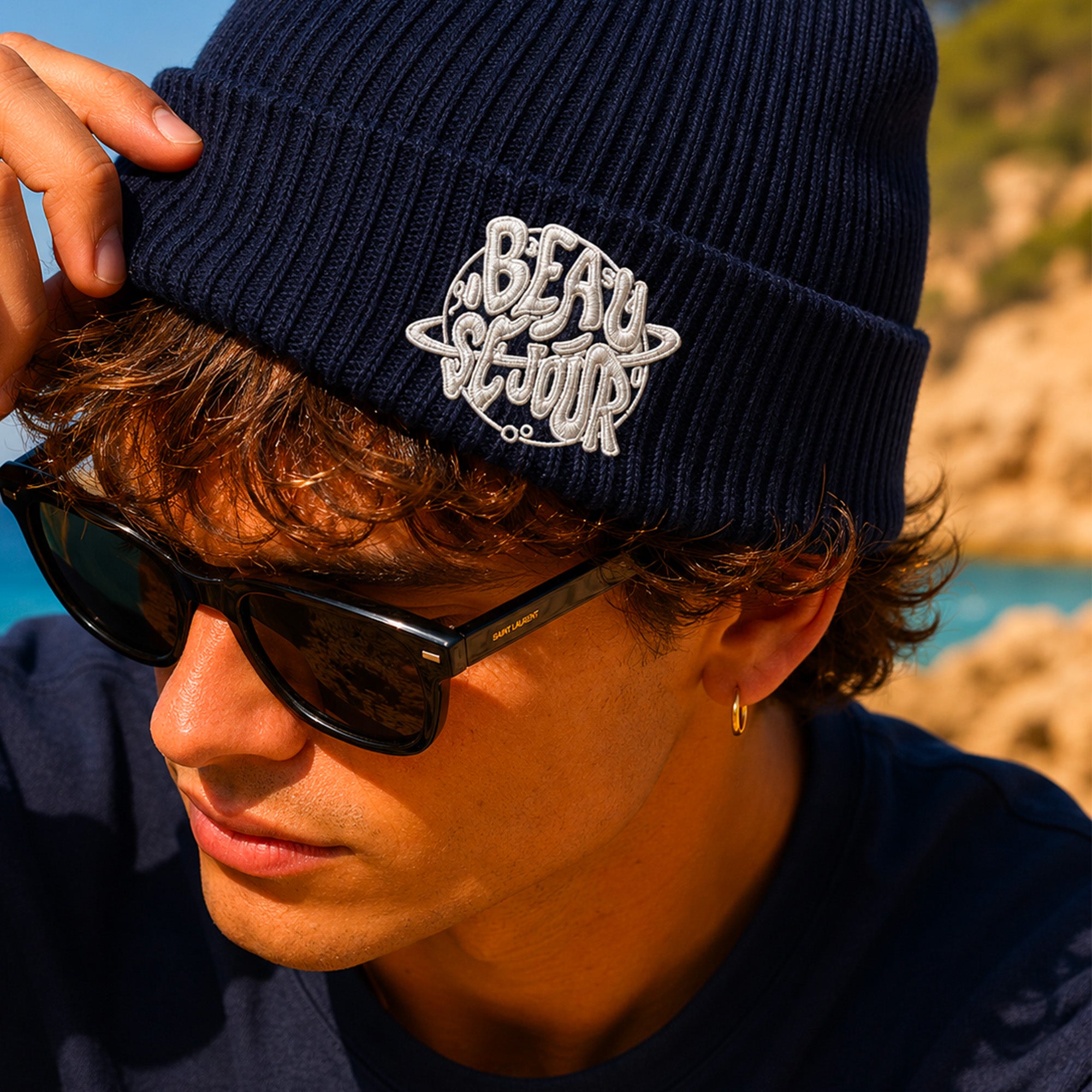 Bonnet bleu marine