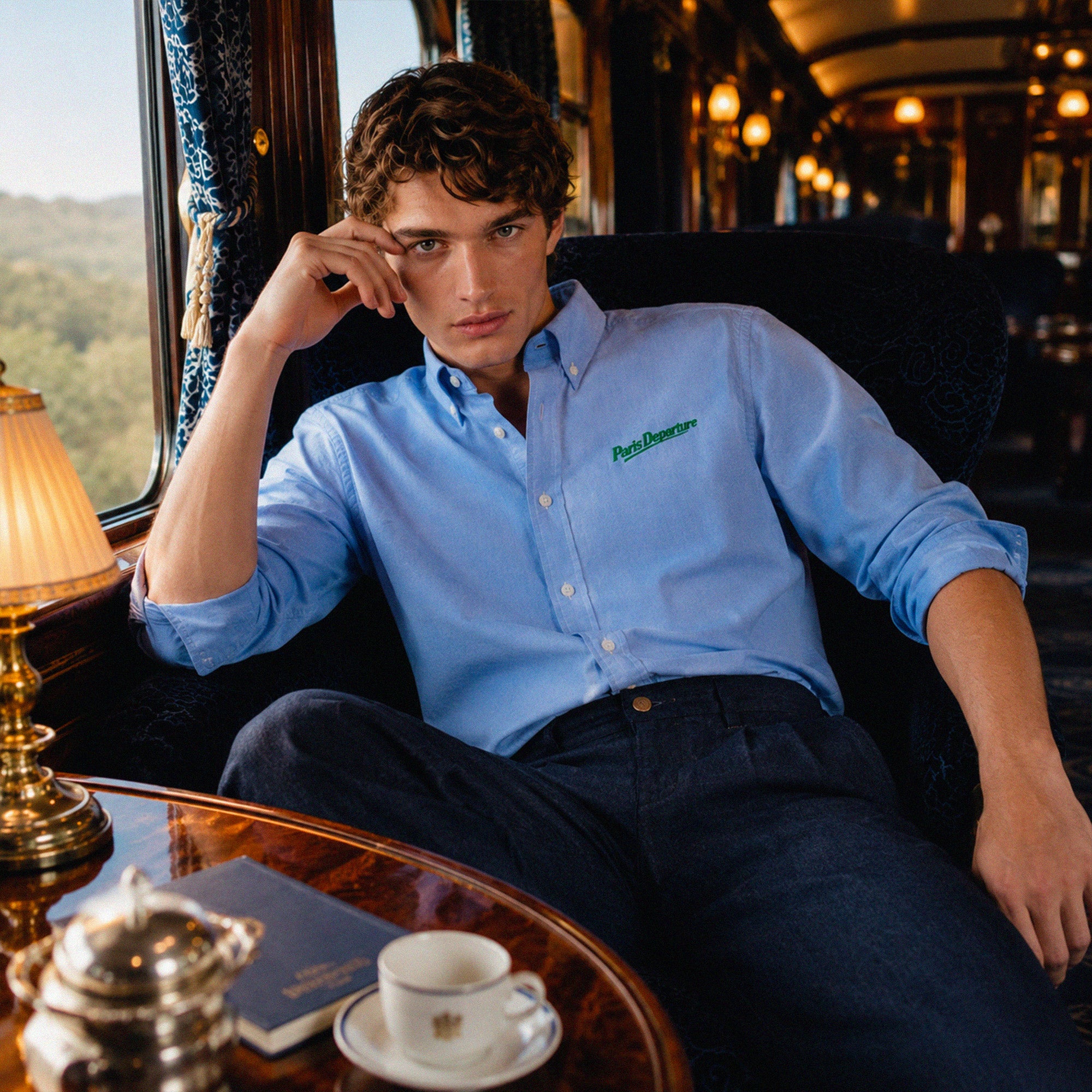Chemise Oxford Paris Departure — Beauséjour Orient Express