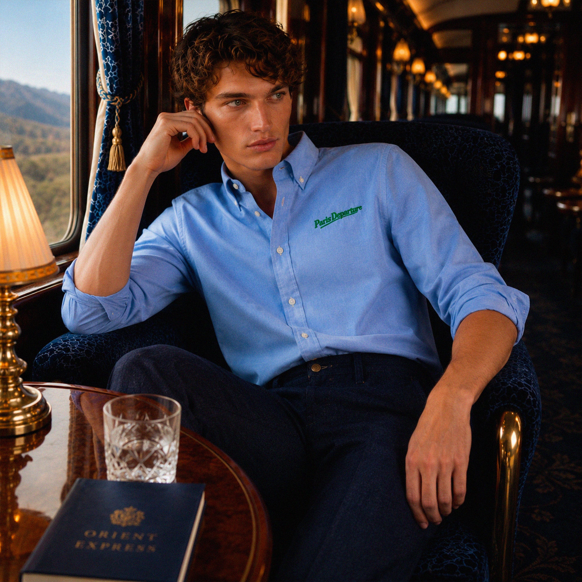 Chemise Oxford Paris Departure — Beauséjour Orient Express