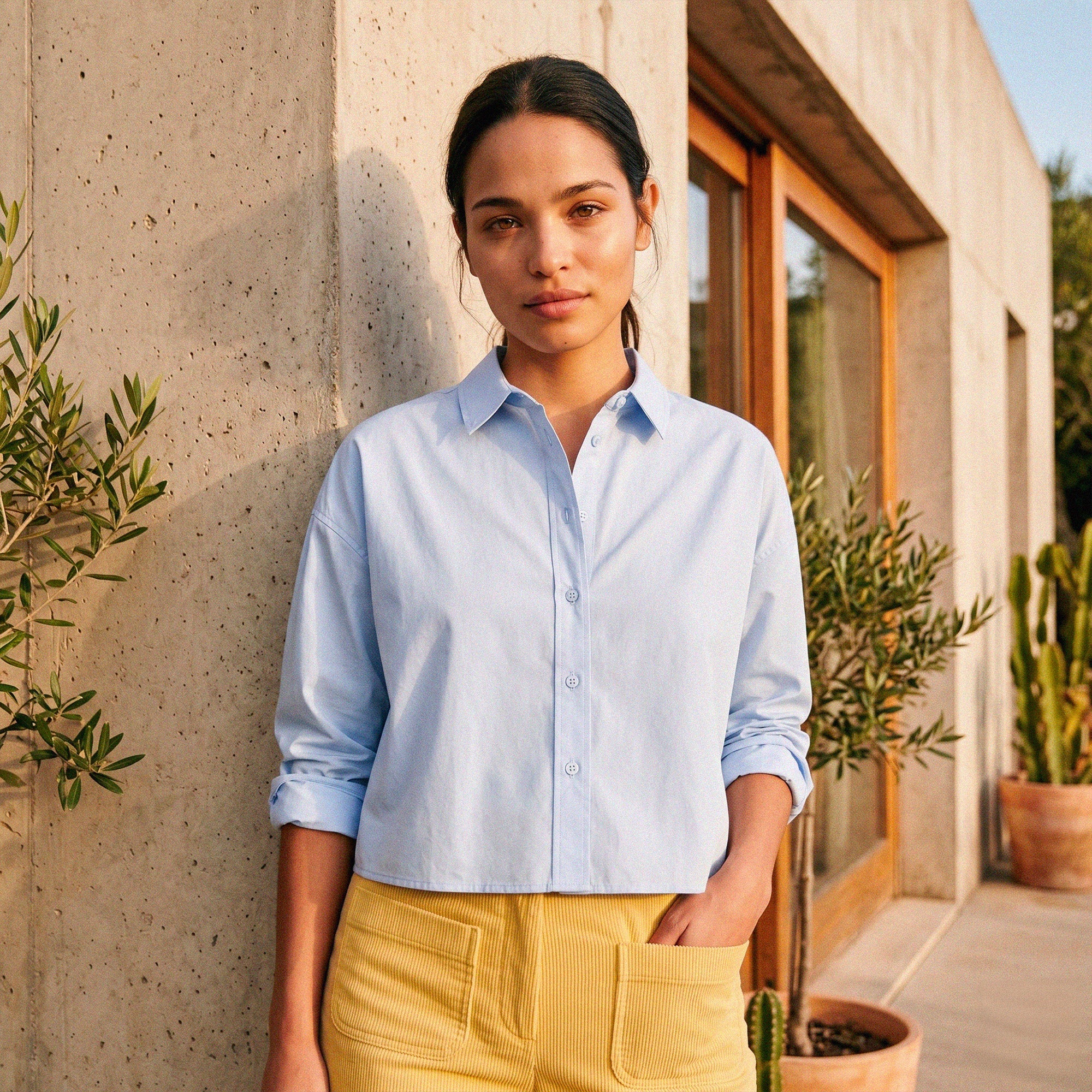 Chemise bleu ciel Lisbonne