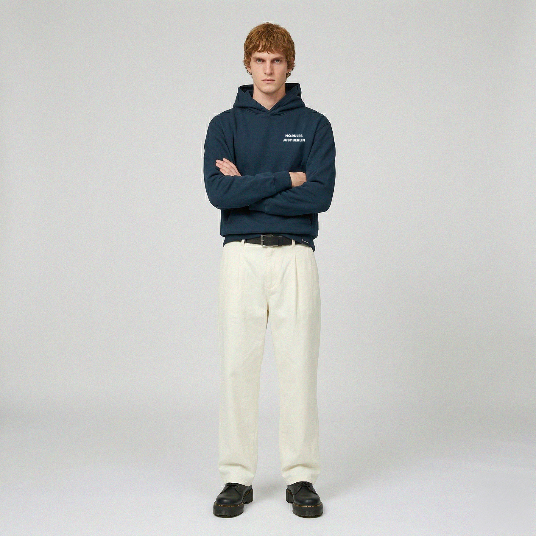 Hoodie Bleu marine No rules Just Berlin