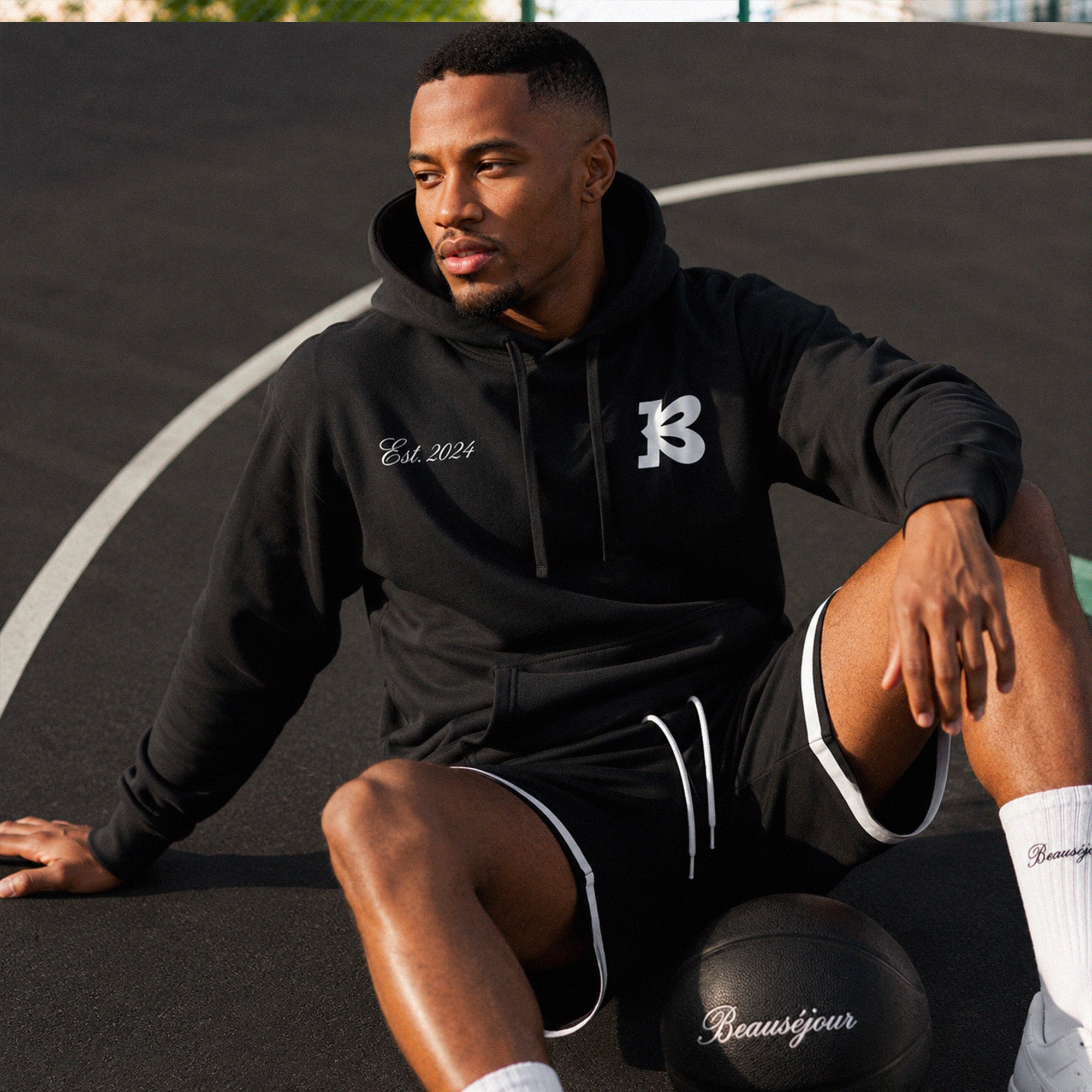Hoodie « Est. 2024 » Noir – Beauséjour Basketball Club®