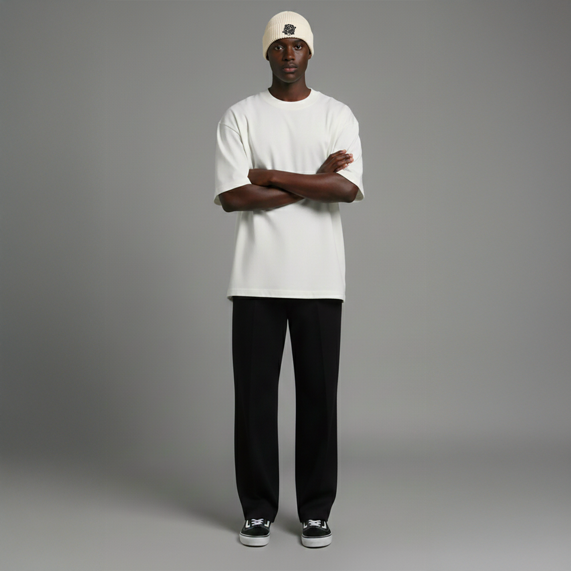 Bonnet creme - 95% coton - Bonnet doux - Beauséjour - Bonnet pour homme