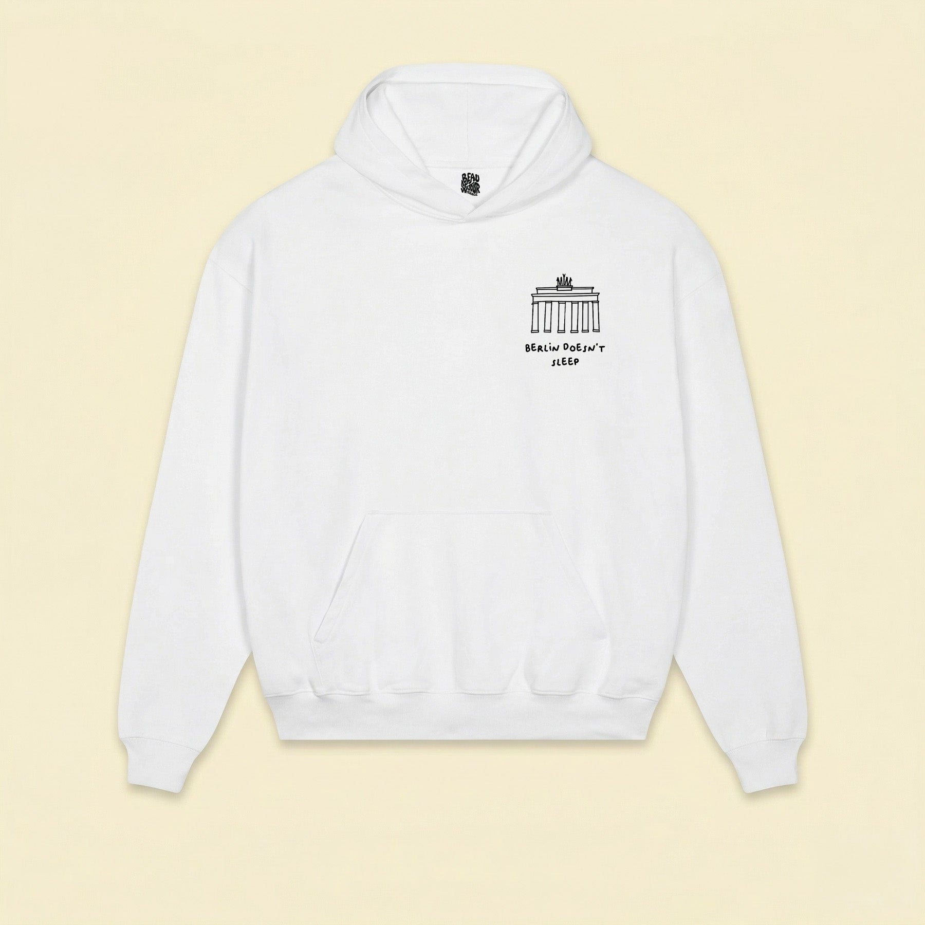 Hoodie Blanc Berlin doesn't sleep