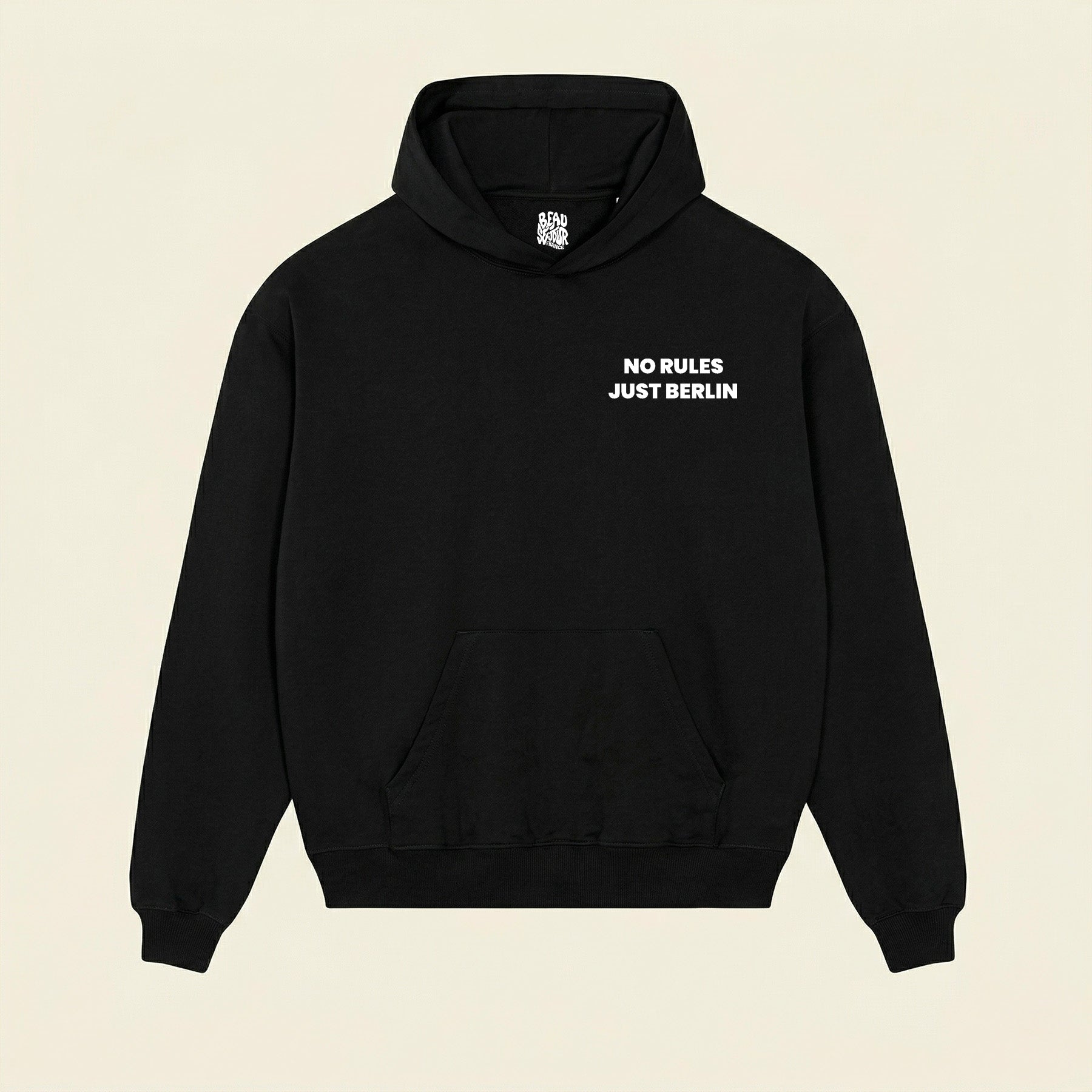 Hoodie Noir No rules Just Berlin