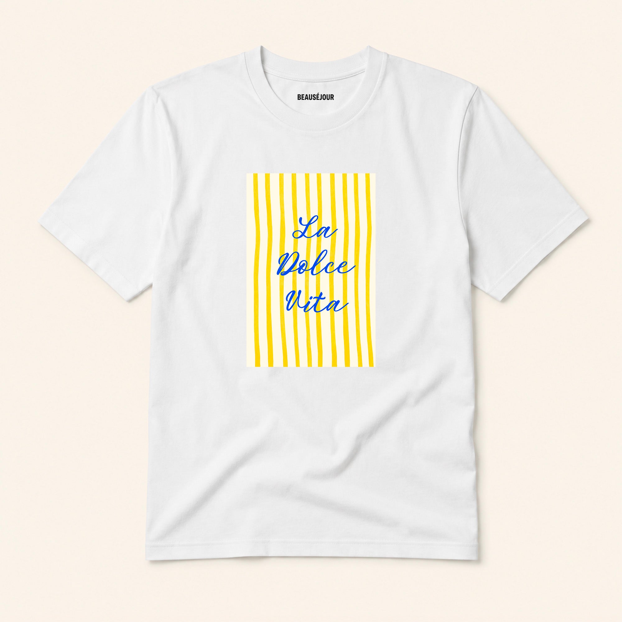 White La Dolce Vita Yellow T-Shirt