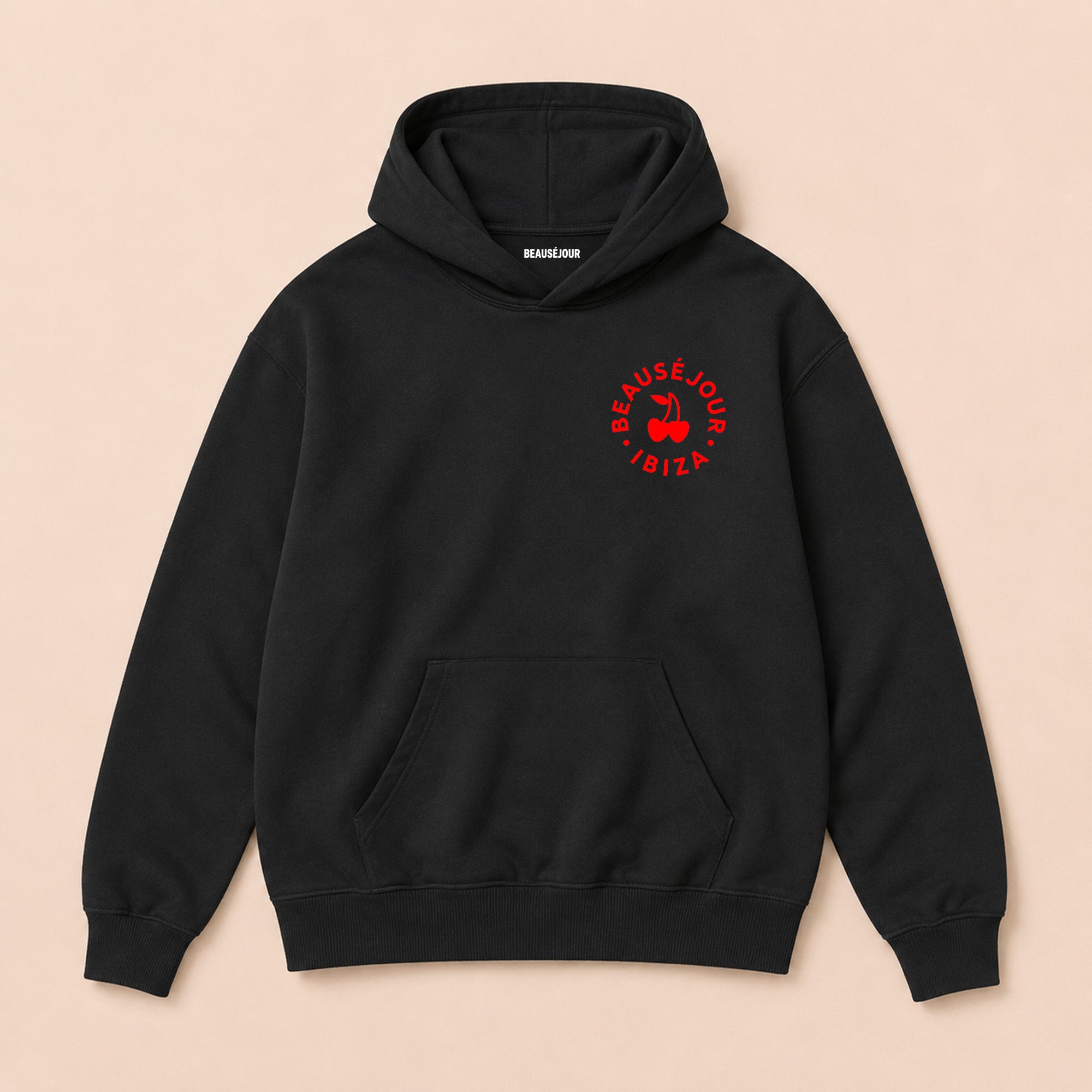 Black Ibiza Circle Hoodie