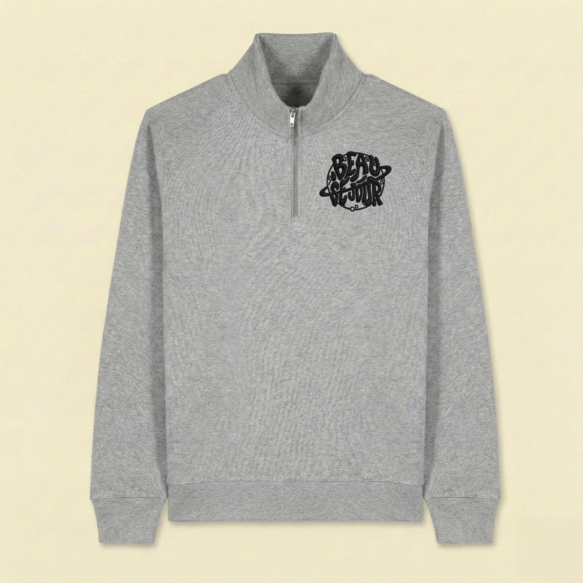 Sweat Trucker Gris - Sweat zippé homme - Sweat pour homme - 280 grammes - Beauséjour - Coton biologique