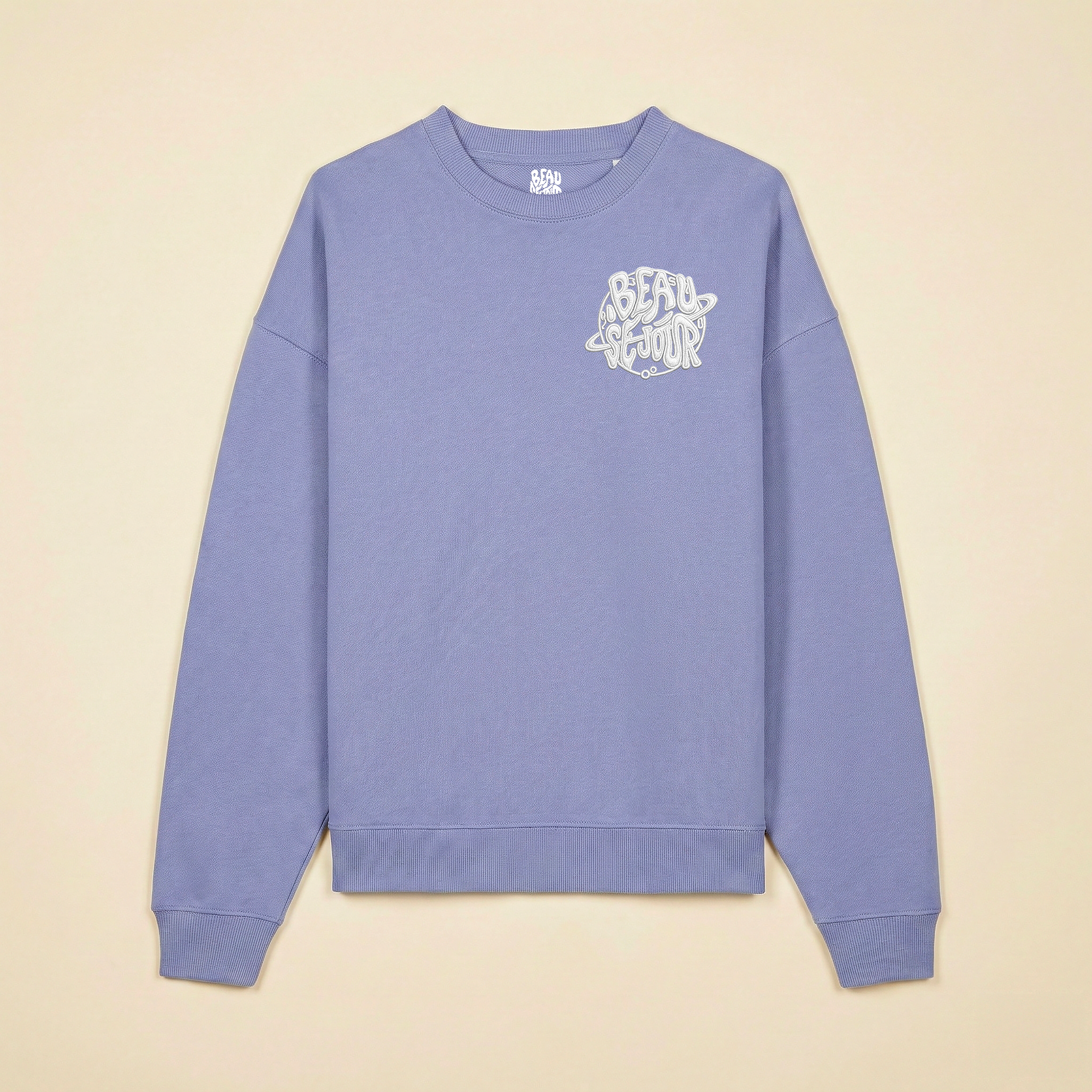 Sweat col rond violet - Sweat homme oversized - 350 grammes - Beauséjour