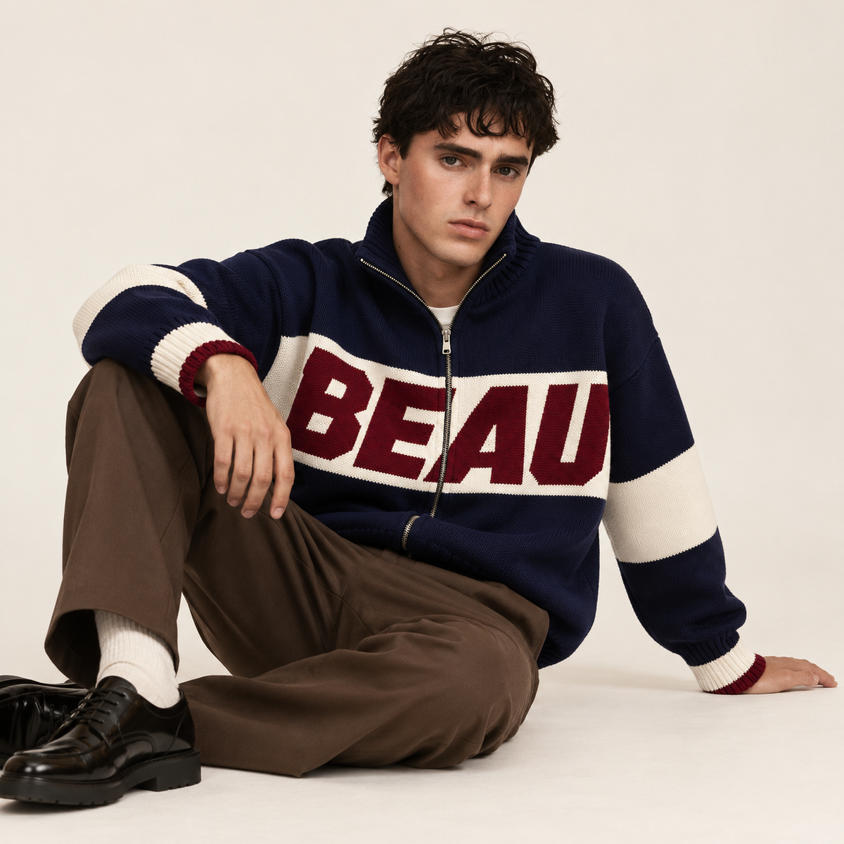 BEAU Zip-Up Sweater