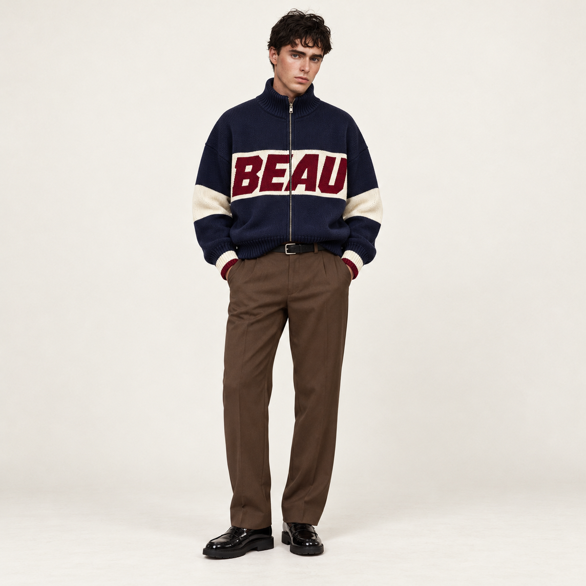 BEAU Zip-Up Sweater