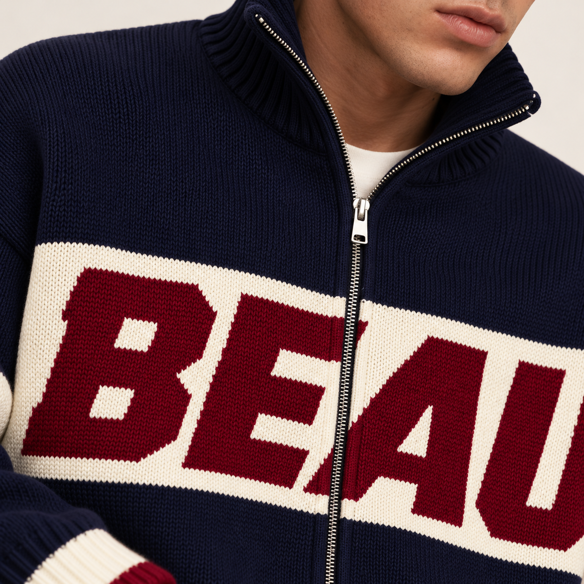 BEAU Zip-Up Sweater