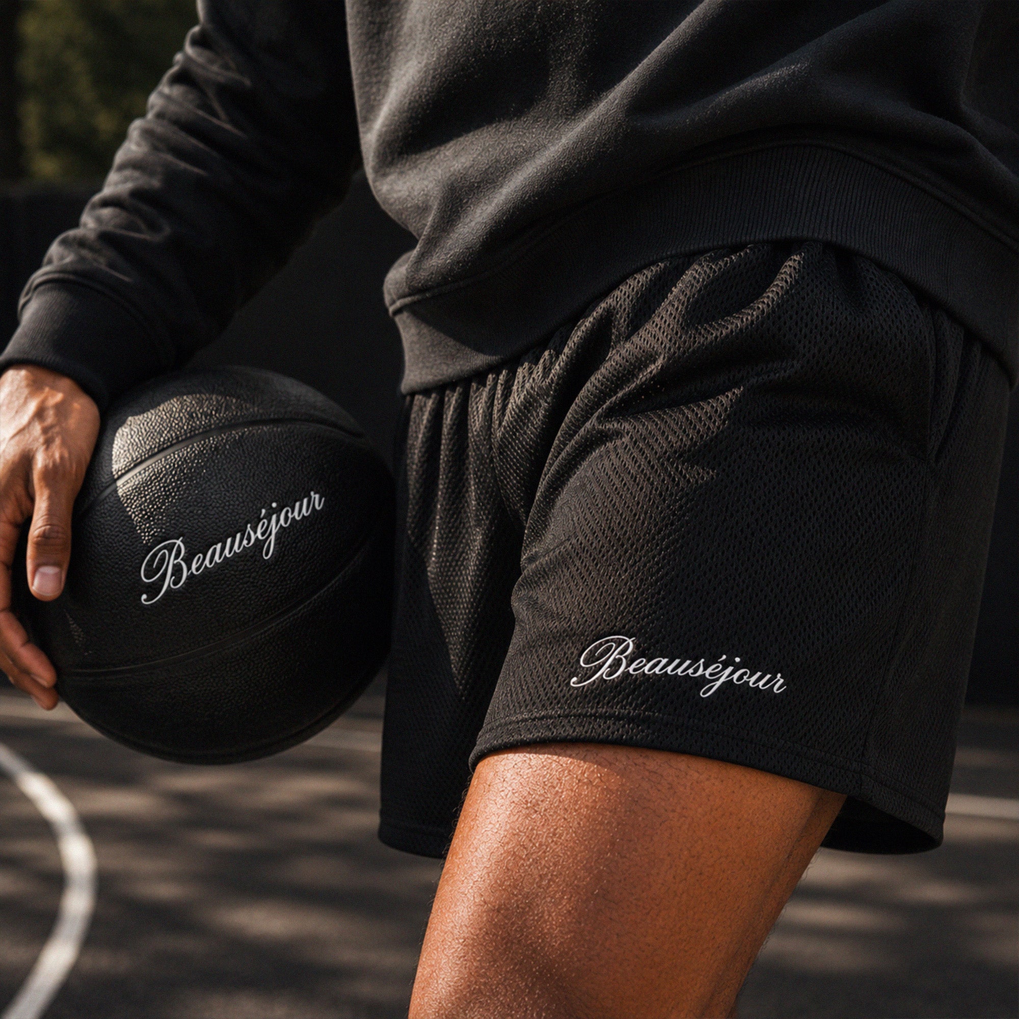 Short de Basketball Brodé Noir – Beauséjour Basketball Club®