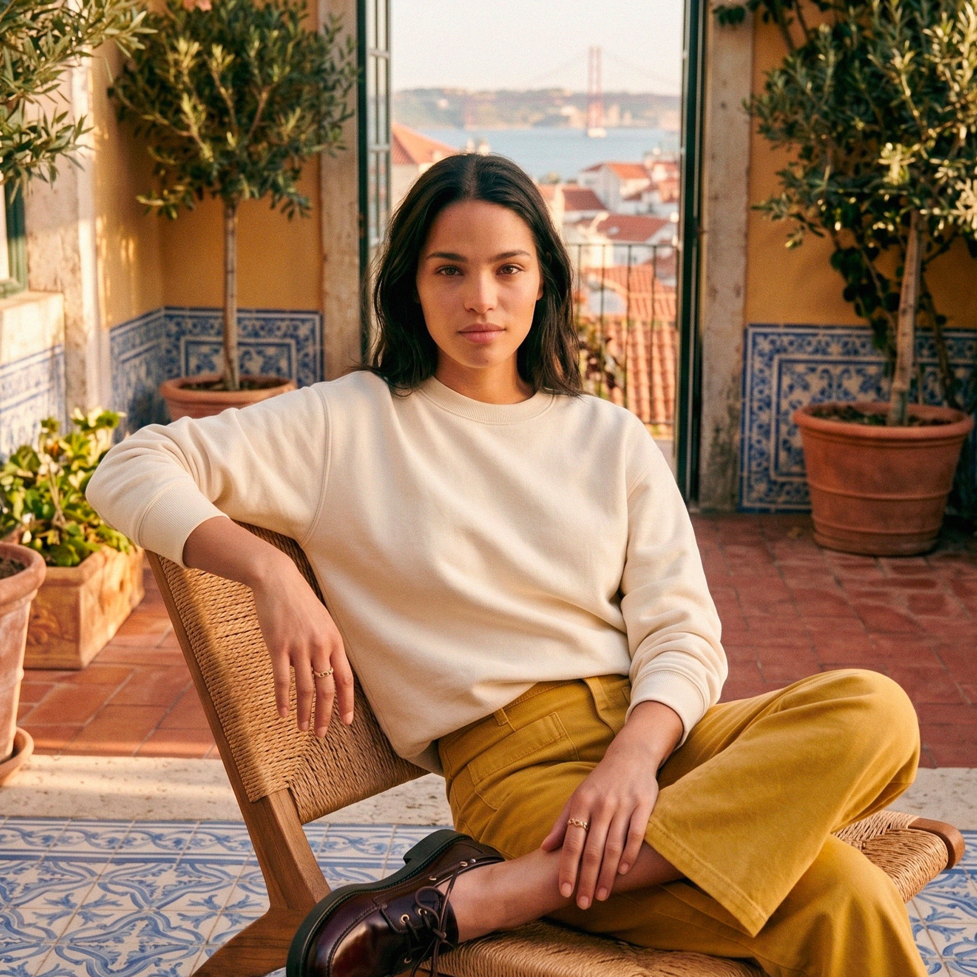 Sweatshirt creme Lisbonne