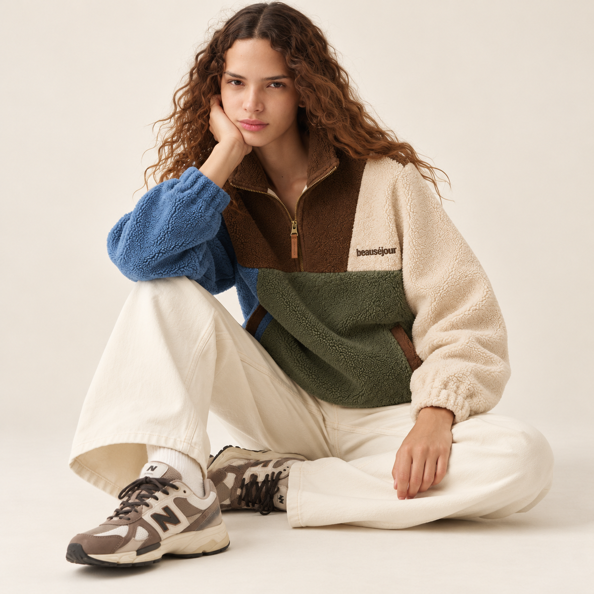 Polaire sherpa Beauséjour Color Block