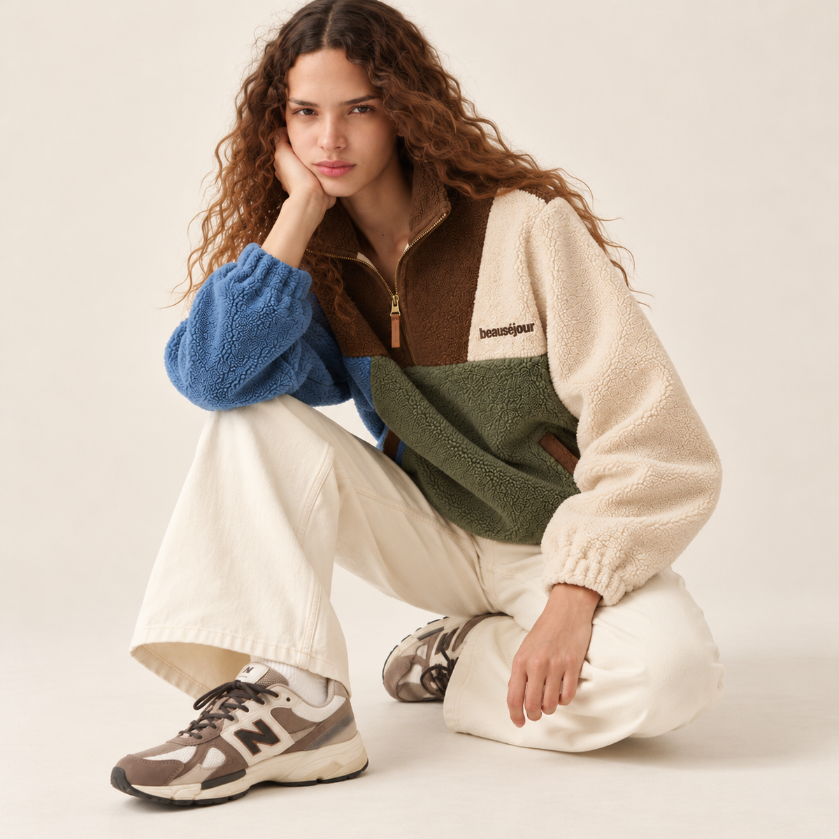 Polaire sherpa Beauséjour Color Block