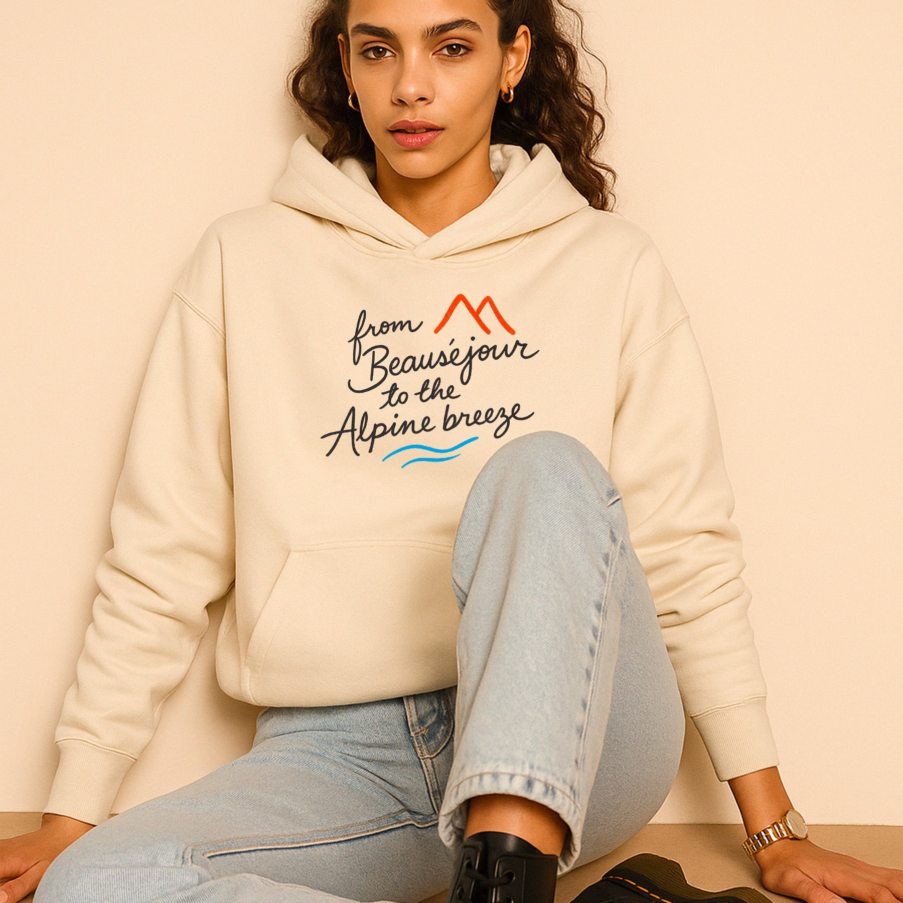 Hoodie from the alpine breeze Beauséjour France