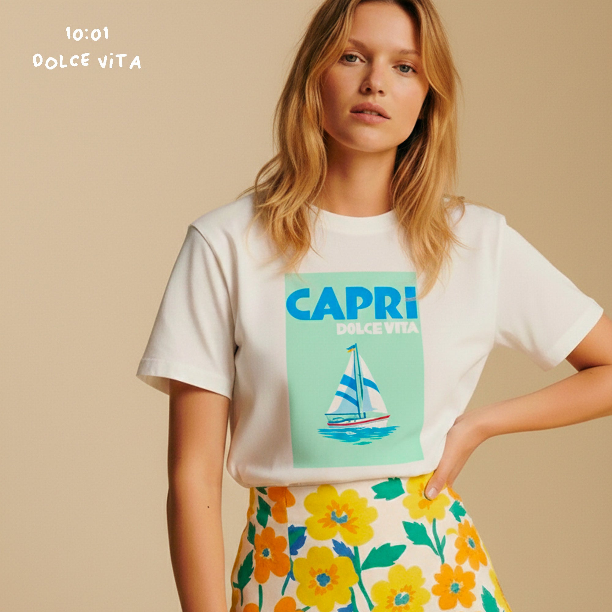 T-Shirt Capri - T-Shirt Dolce Vita - T-Shirt femme - T-Shirt été - T-Shirt léger