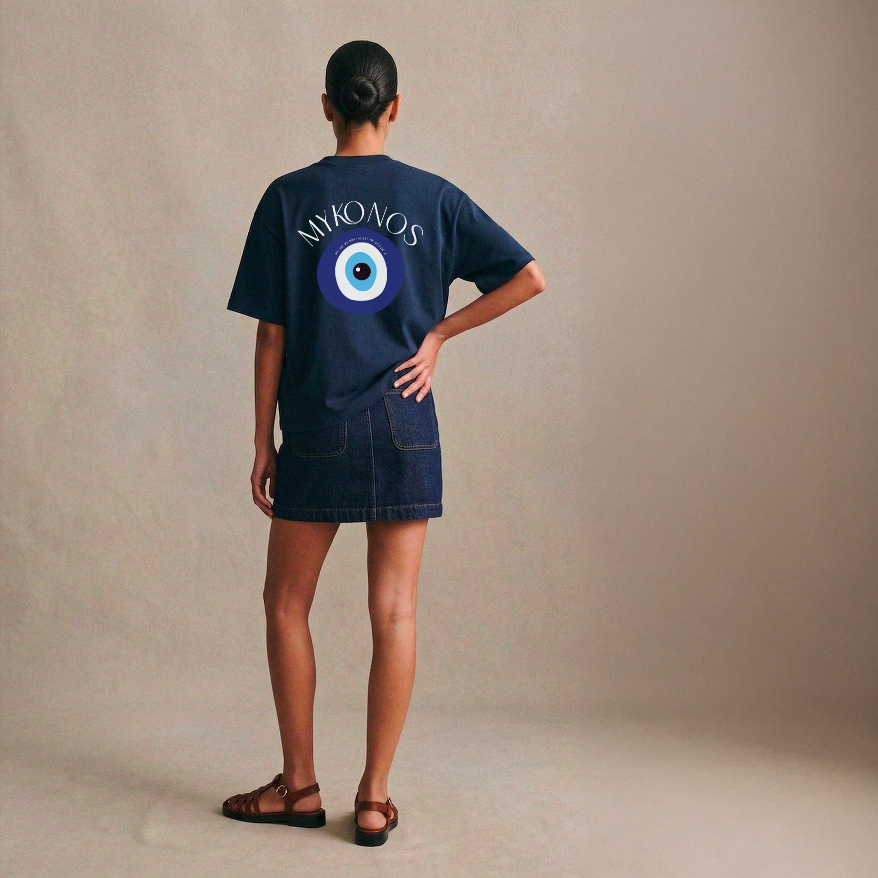 T-Shirt marine Mykonos