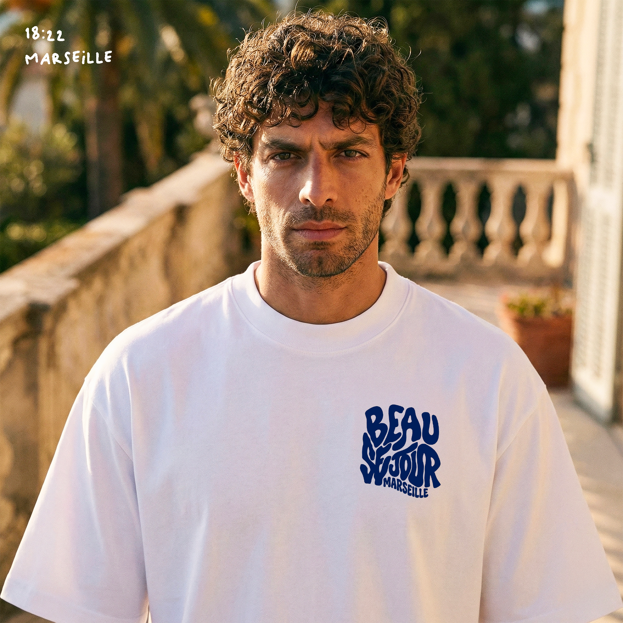 T-Shirt Marseille - Beauséjour France - Coupe large unisexe.