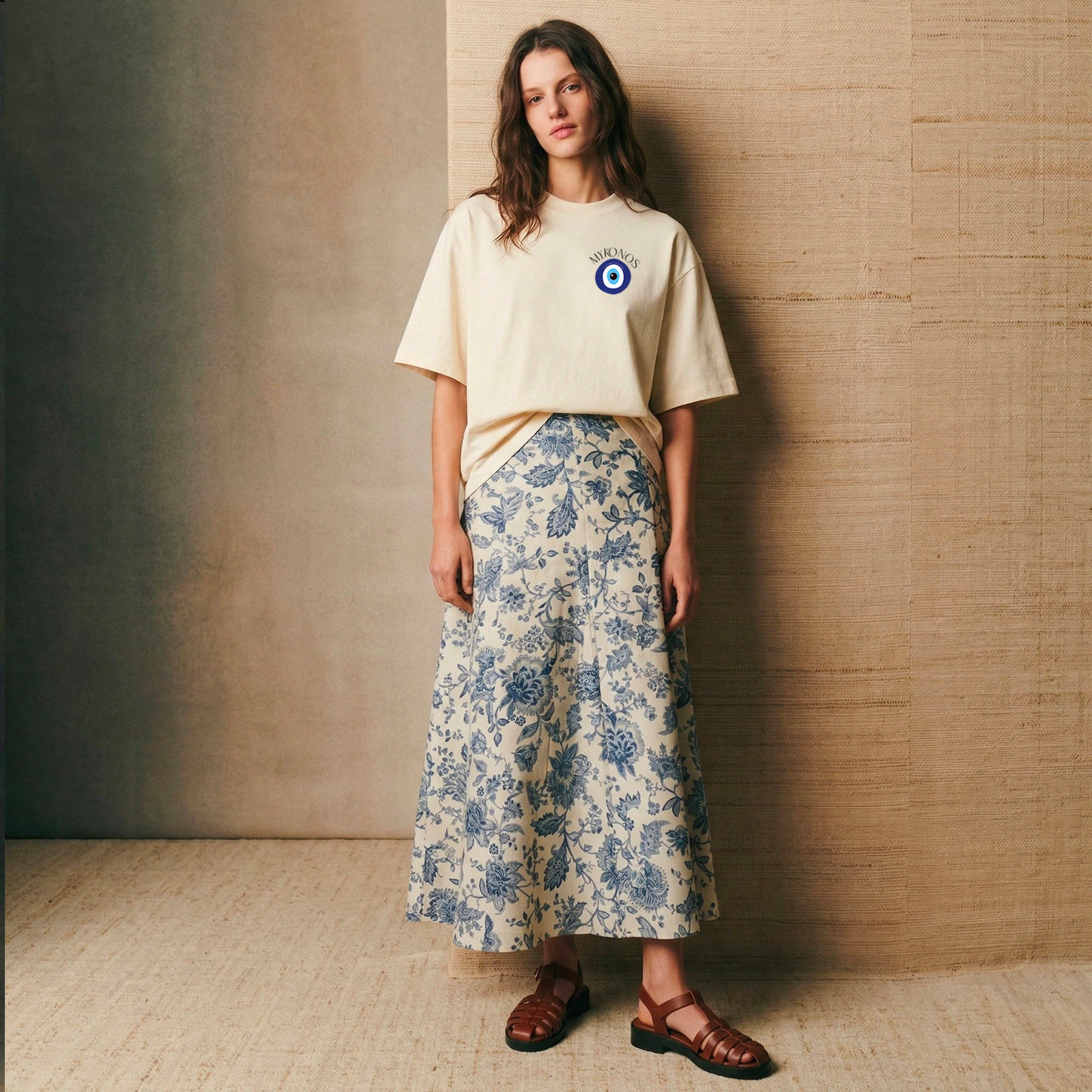 T-Shirt creme Mykonos