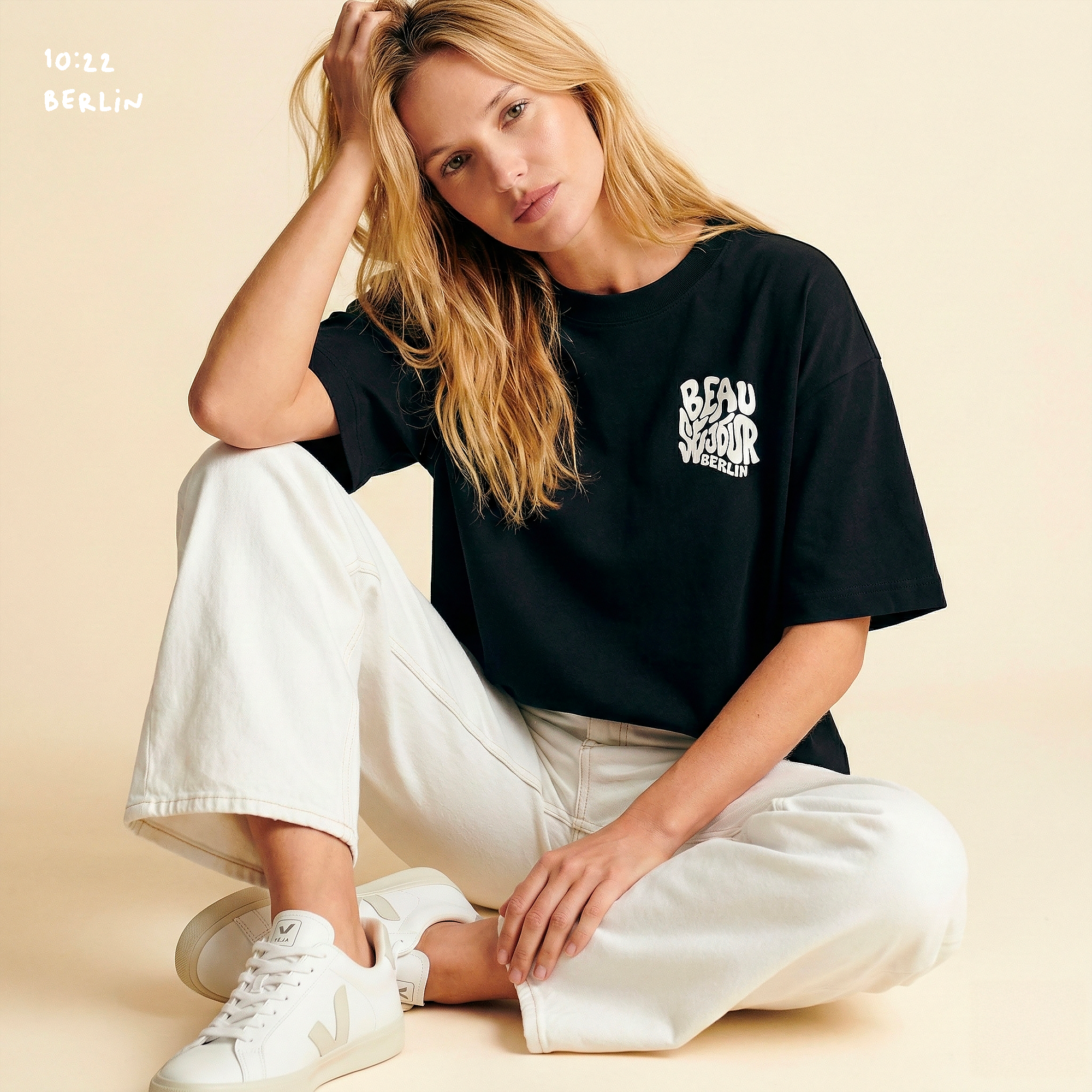 T-Shirt Berlin - Beauséjour France - Coupe large - T-Shirt noir unisexe.