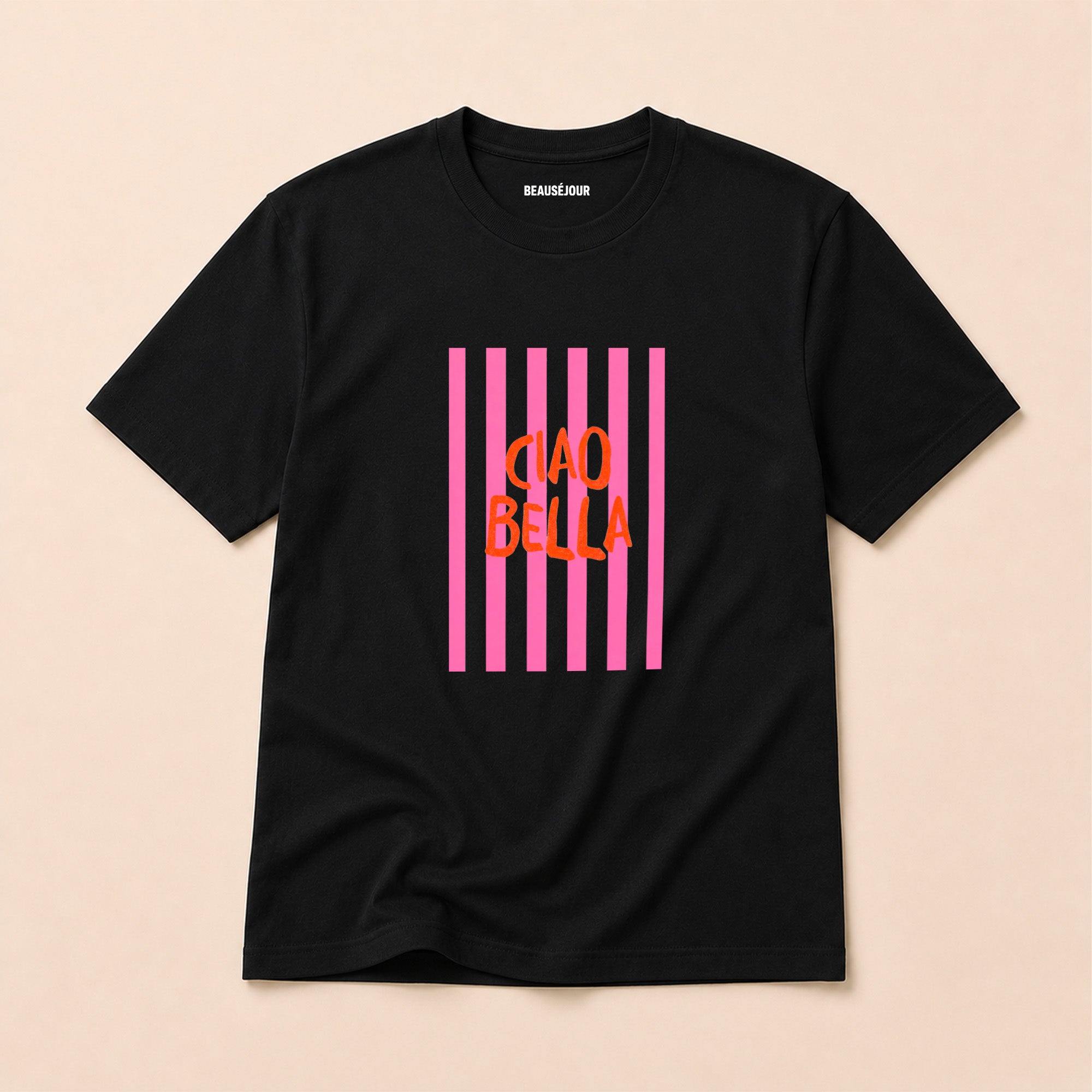 T-Shirt Ciao Bella noir — Second Voyage