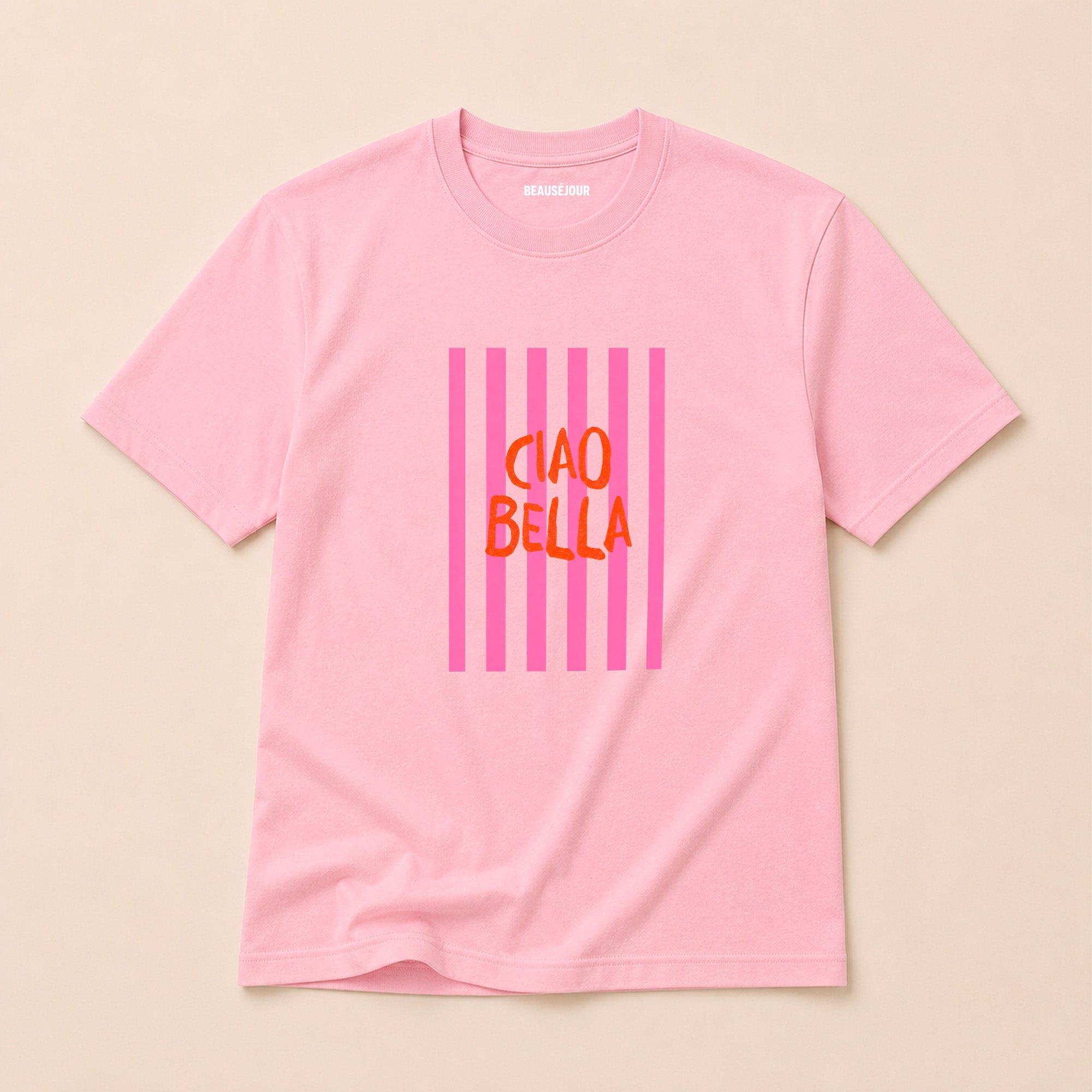 T-Shirt Ciao Bella rose — Second Voyage