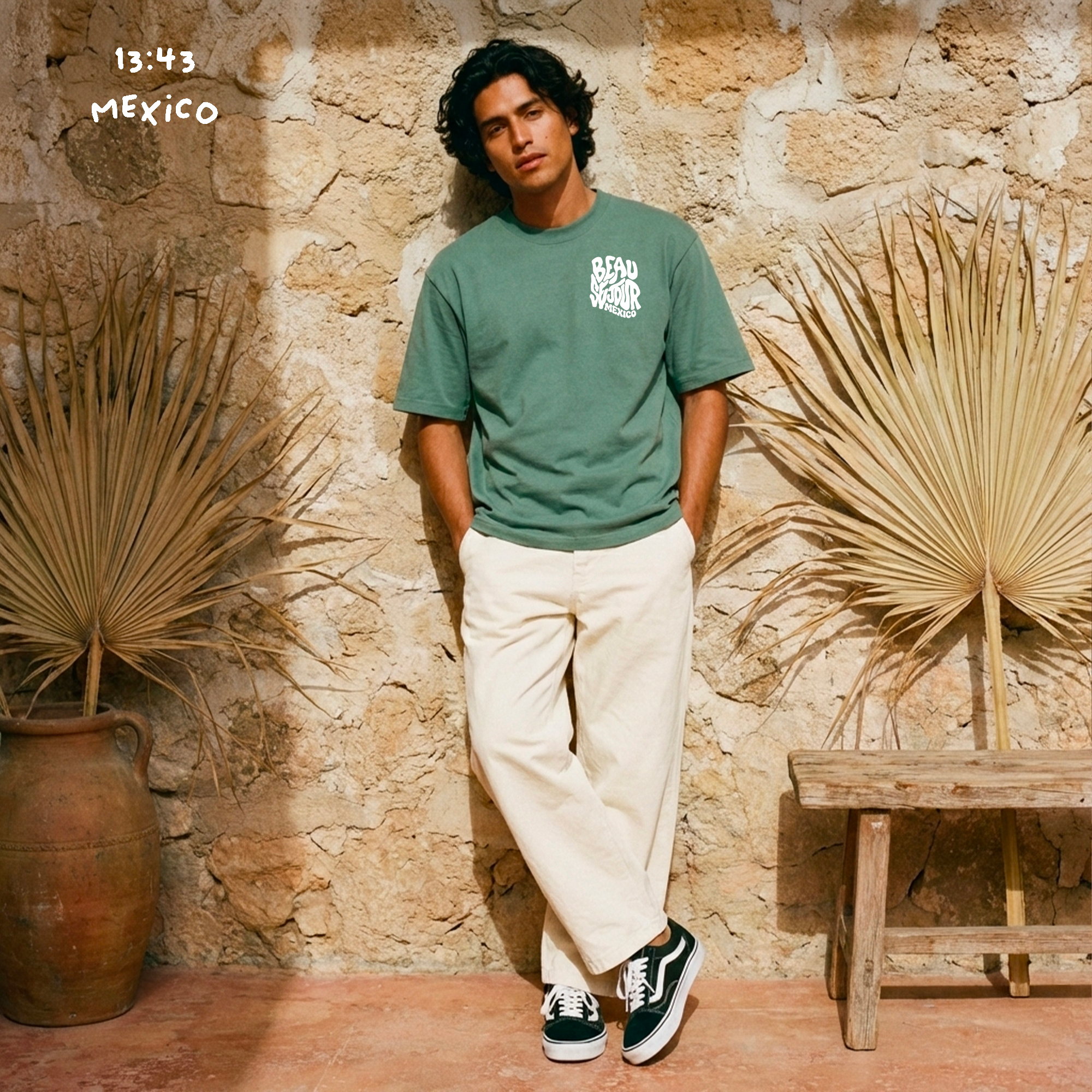 T-Shirt Mexico - Beauséjour France - Coupe large - T-Shirt vert unisexe