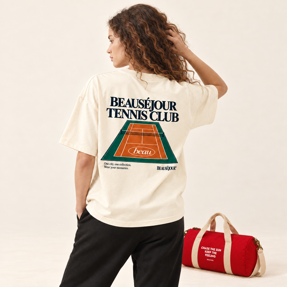 T-shirt Boxy Tennis French
