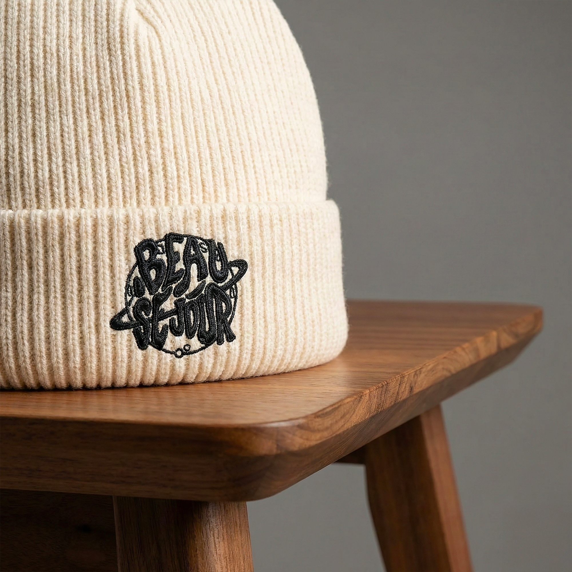 Bonnet creme - 95% coton - Bonnet doux - Beauséjour - Bonnet pour homme