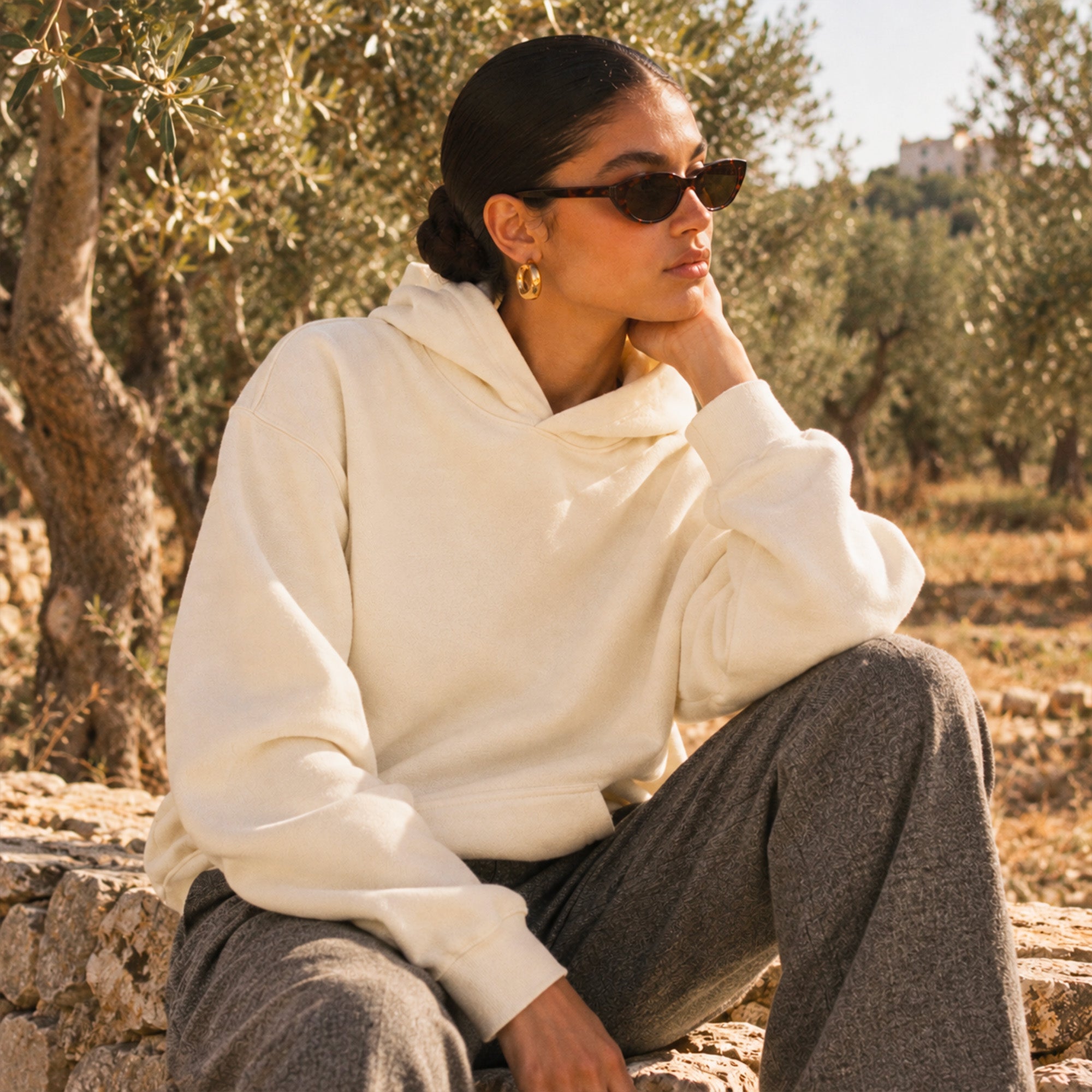 Hoodie Creme Dolce vita citron
