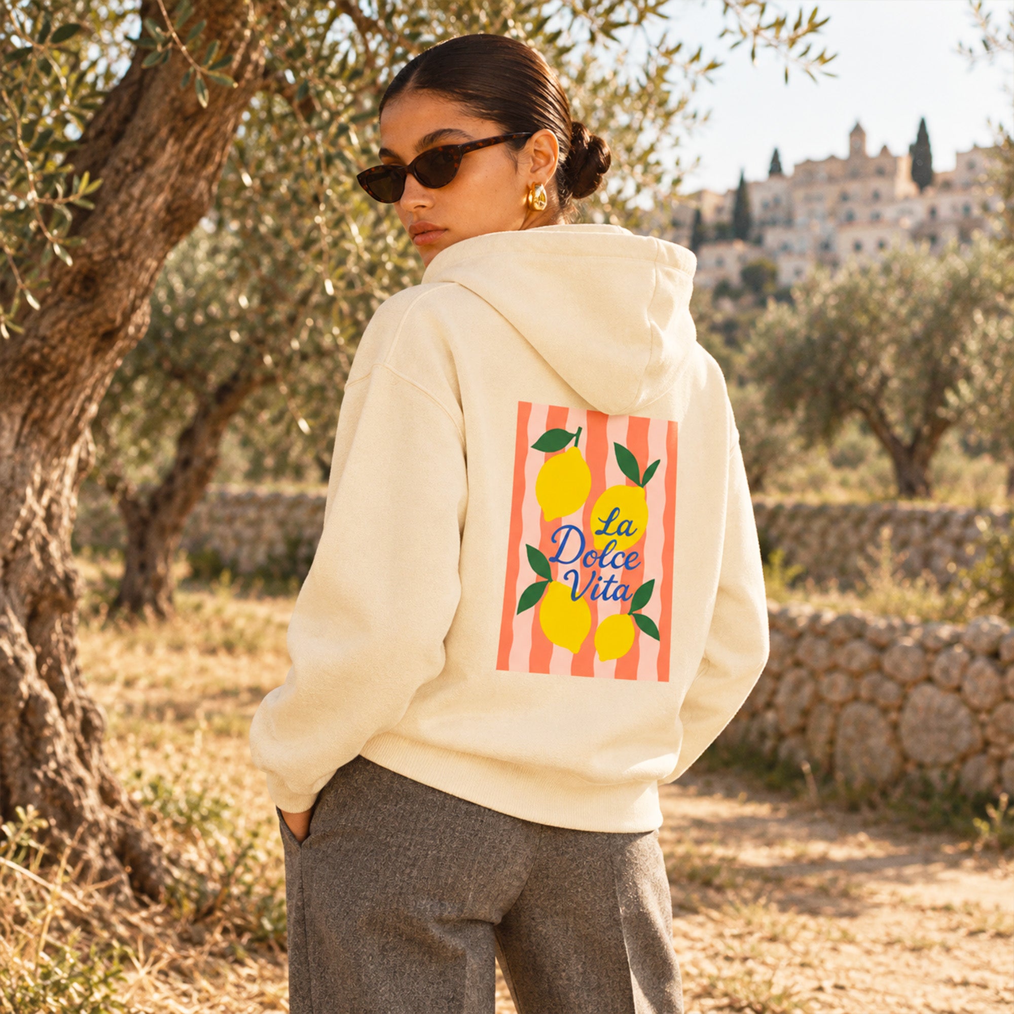 Hoodie Creme Dolce vita citron