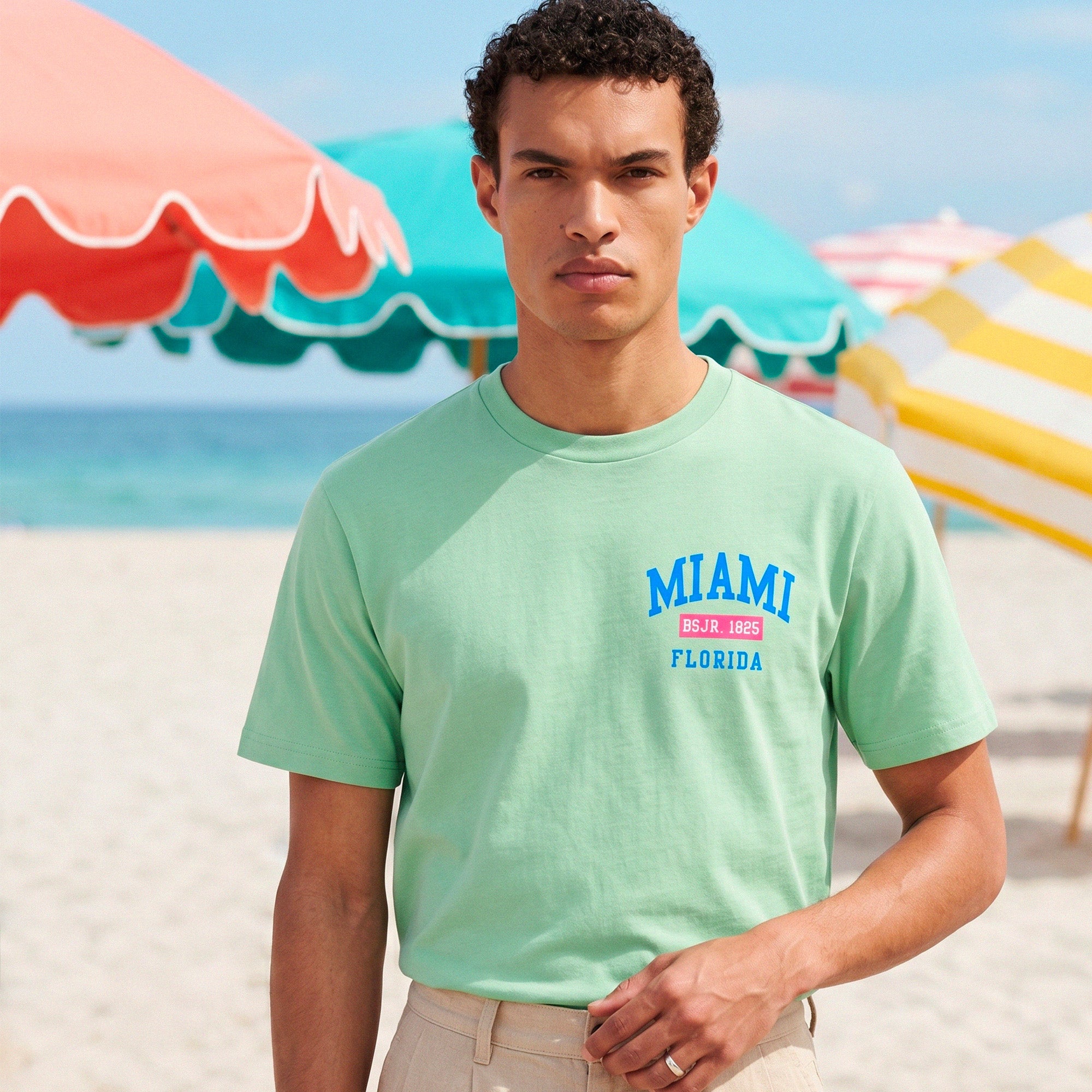 tshirt aloe design graphique miami fleurs style pop