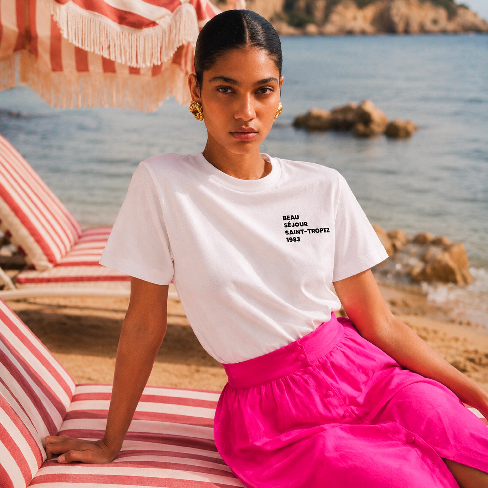 T-Shirt Beau Beau séjour Saint-Tropez Femme
