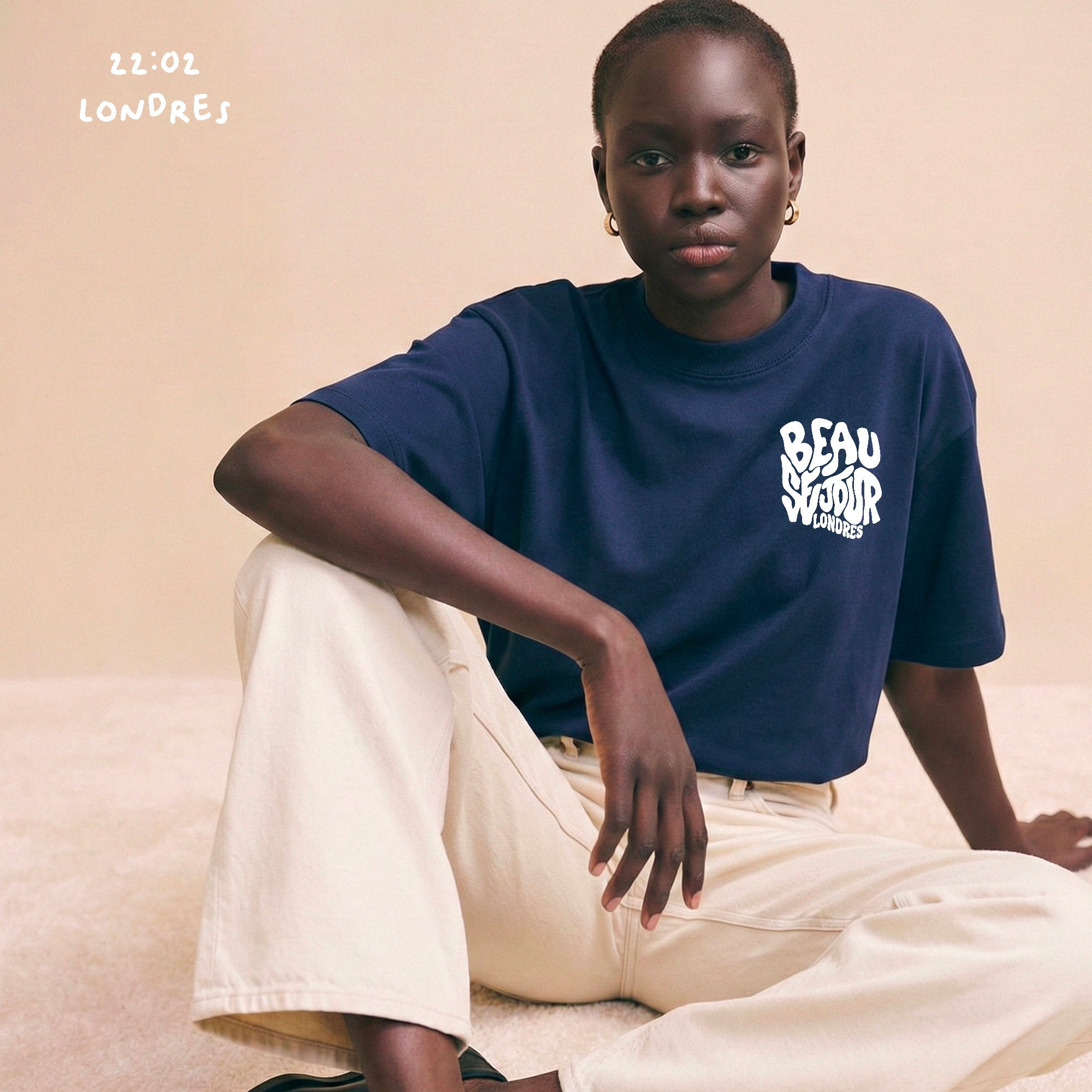 T-Shirt bleu marine Londres - T-Shirt londres - T-Shirt beauséjour Londres - londres - T-Shirt large pour les amoureux de londres - Beauséjour France