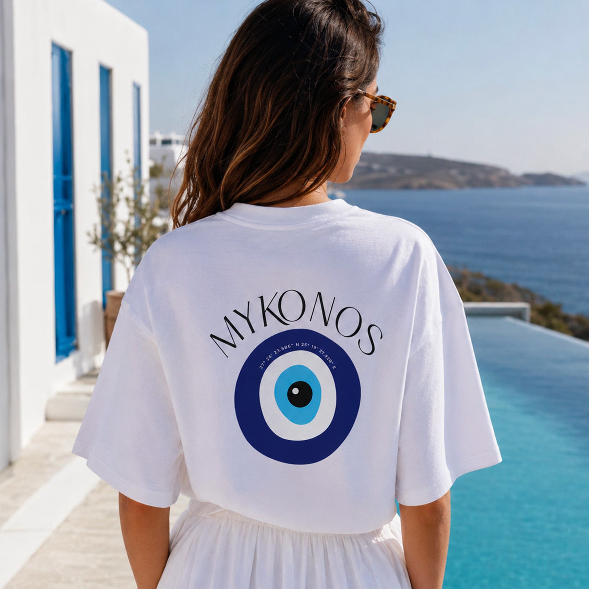 T-Shirt blanc Mykonos