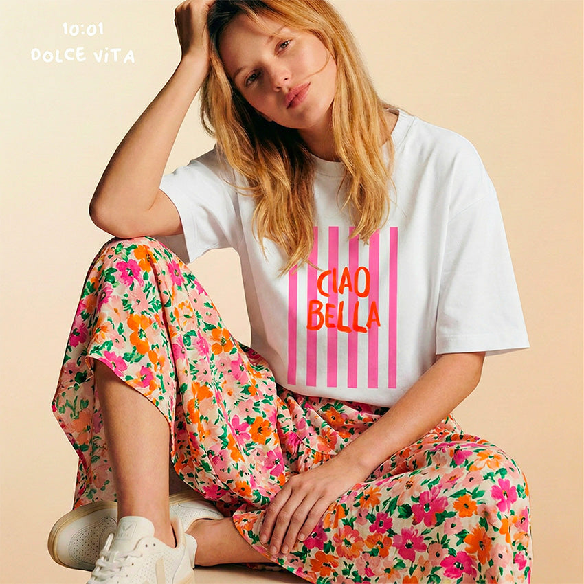 Ciao Bella Boxy Crop T-Shirt