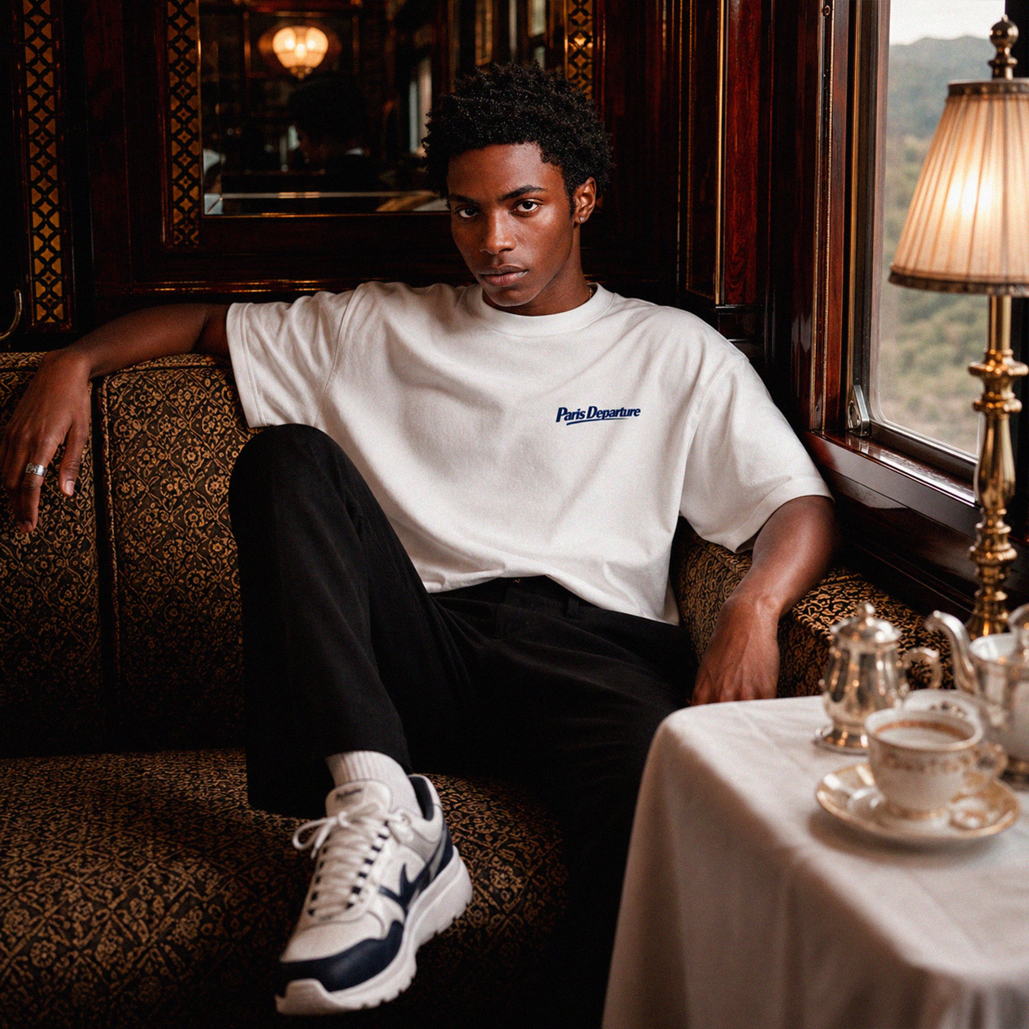 Collection Beauséjour Orient Express t-shirt Paris Departure blanc inspiration voyage premium