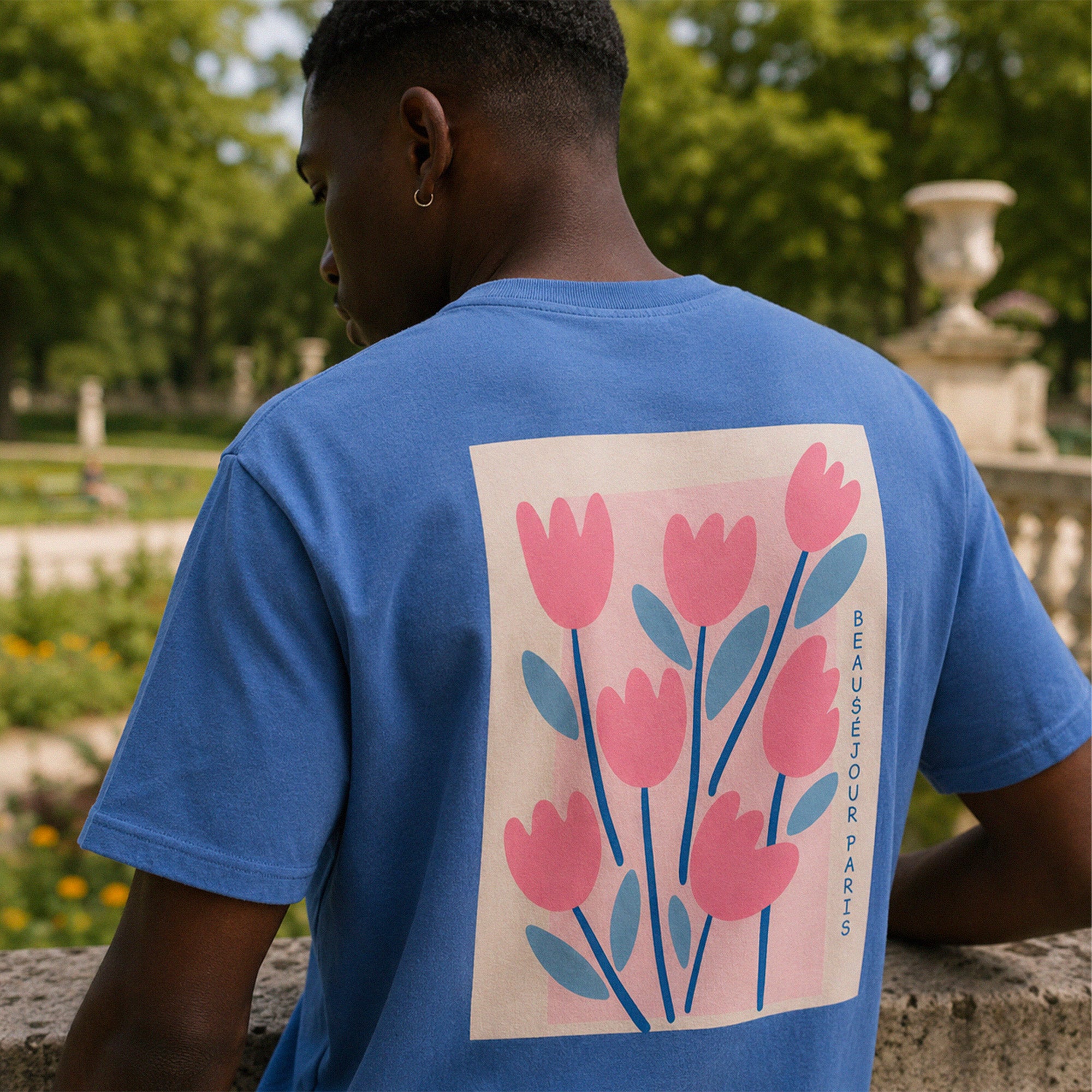 T-Shirt Beauséjour Paris en fleurs