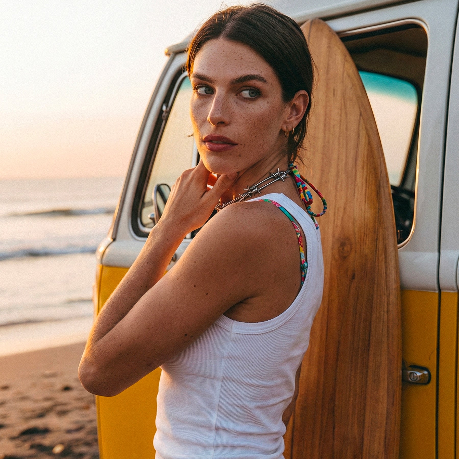 Débardeur de yoga blanc. 