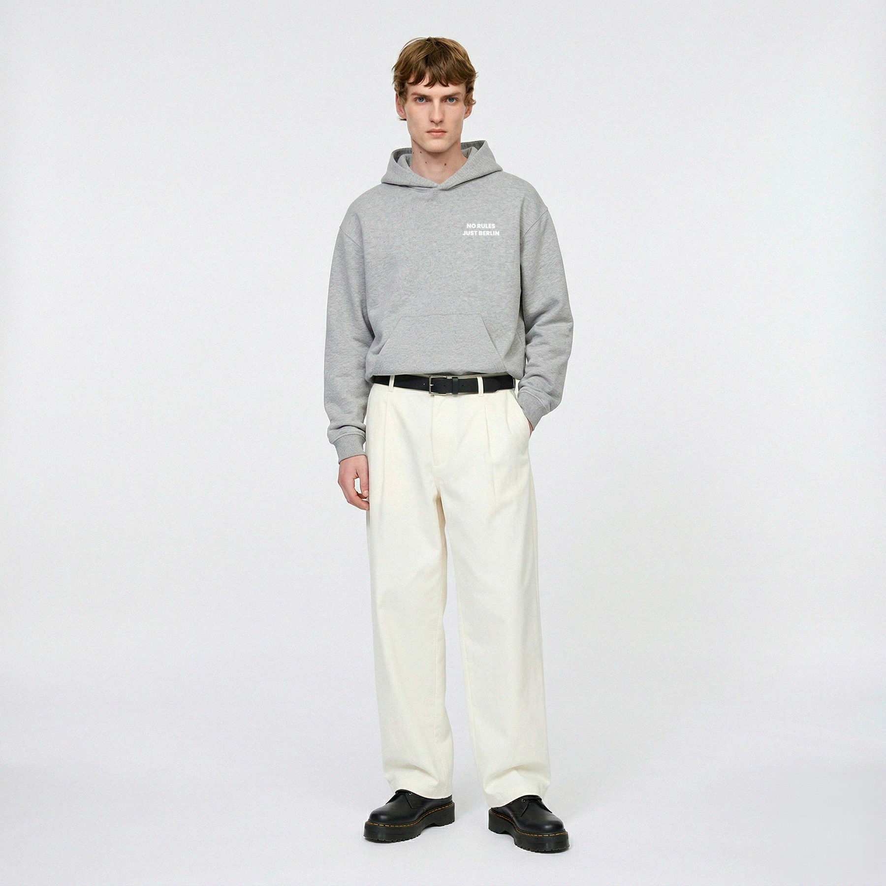 Hoodie Gris No rules Just Berlin