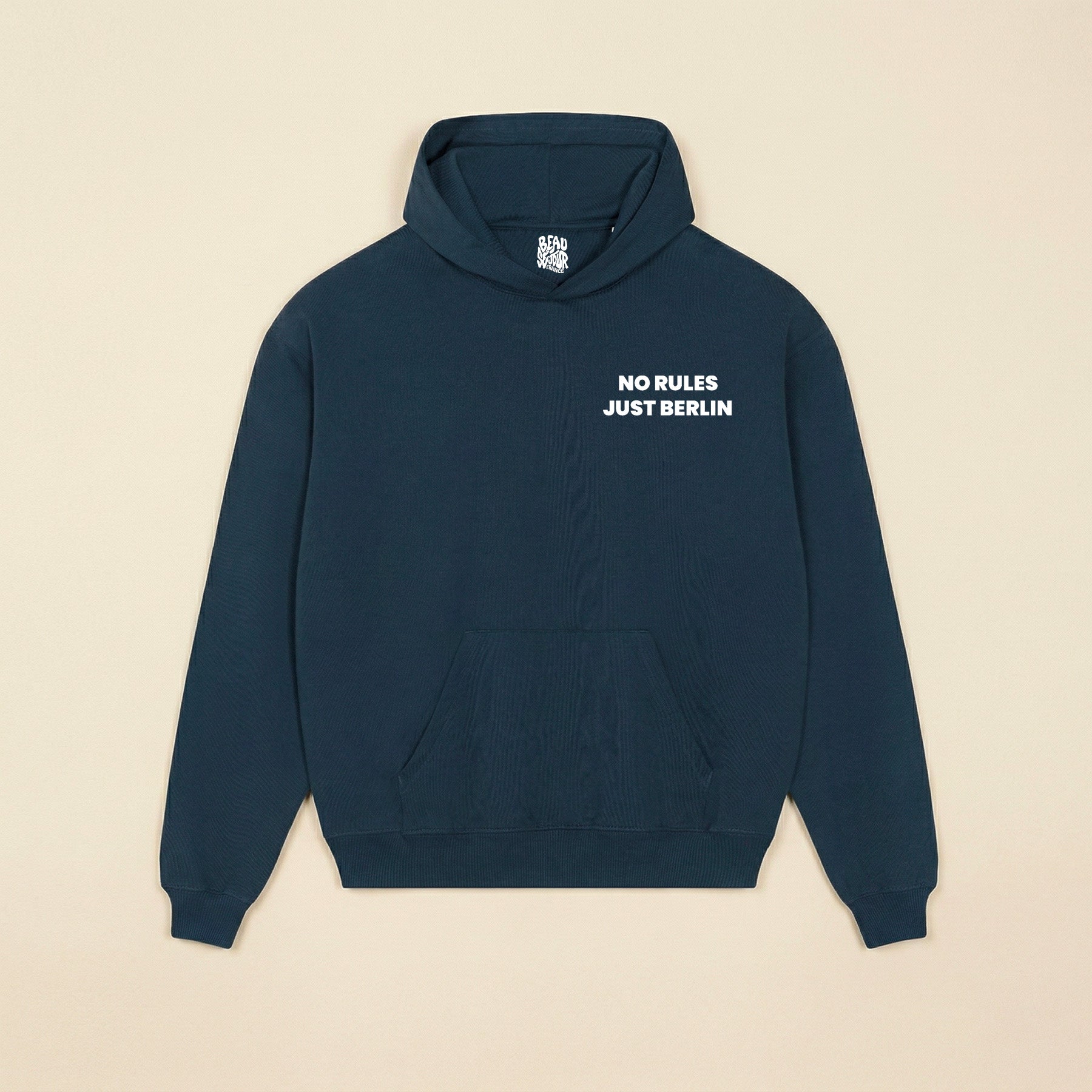 Hoodie Bleu marine No rules Just Berlin