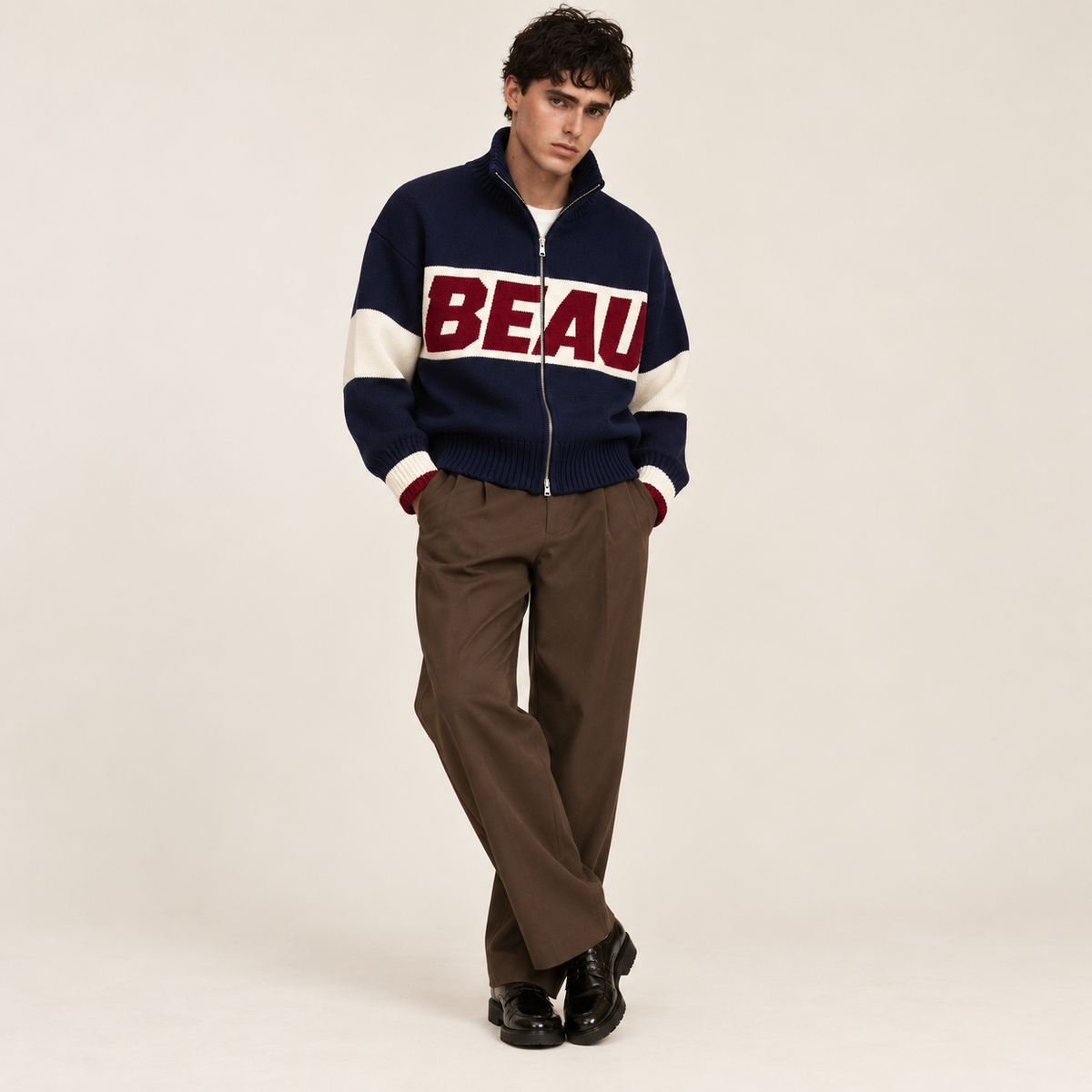 BEAU Zip-Up Sweater