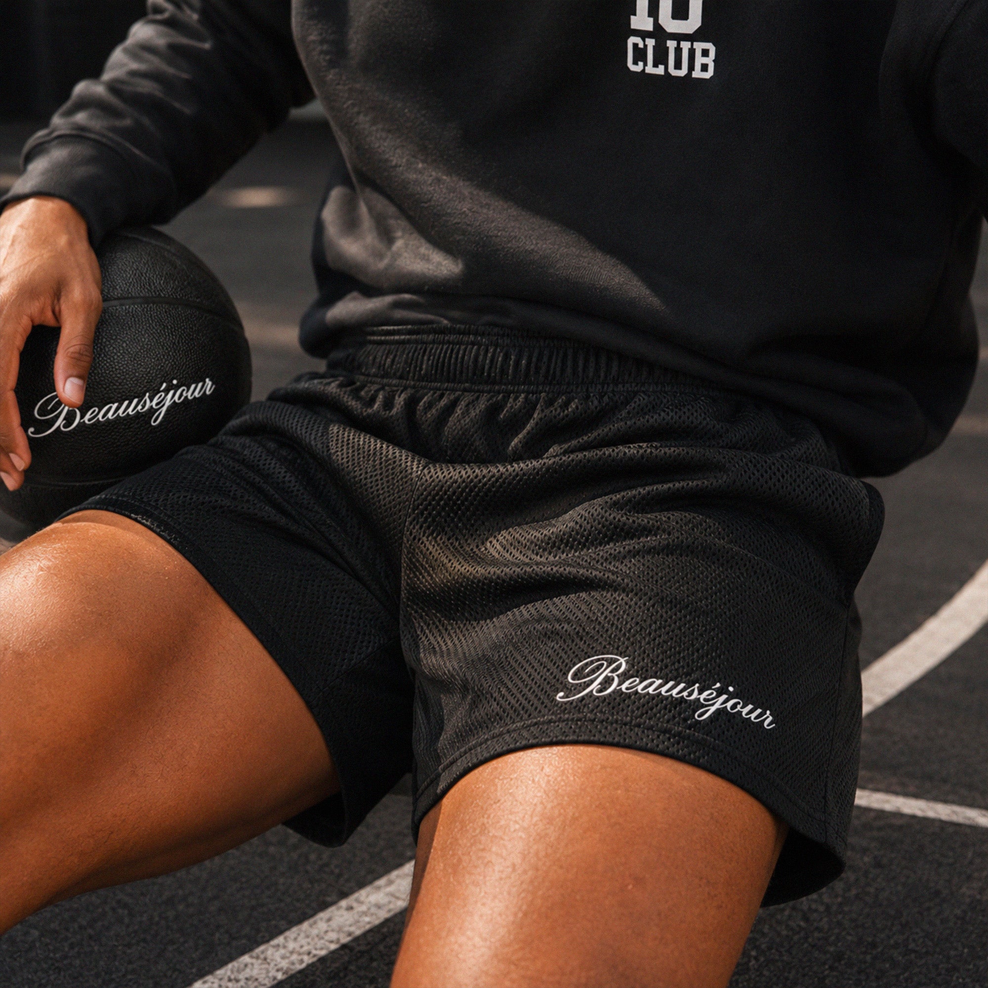 Short de Basketball Brodé Noir – Beauséjour Basketball Club®