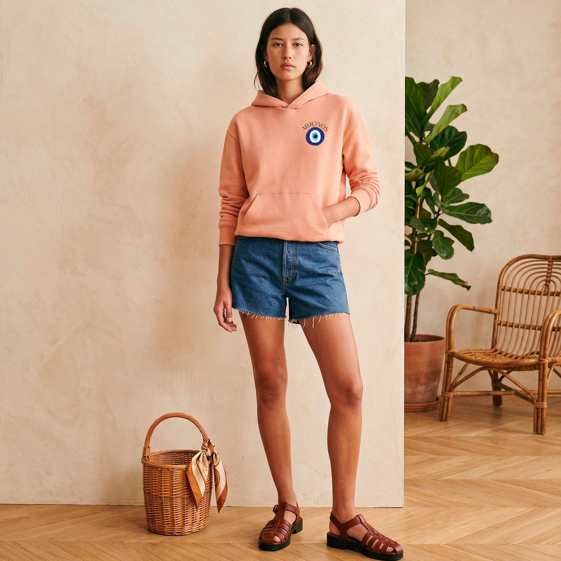 Sweat pèche Mykonos