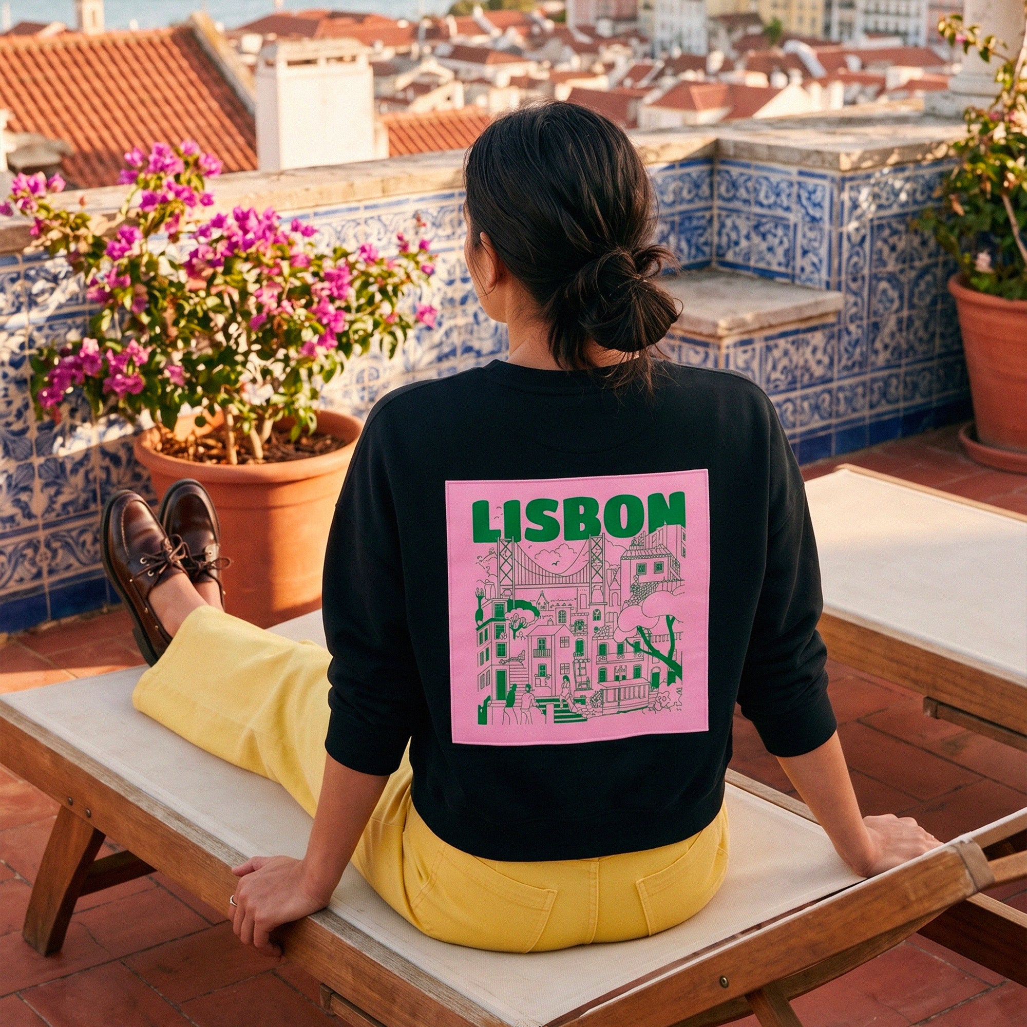 Sweatshirt noir Lisbonne