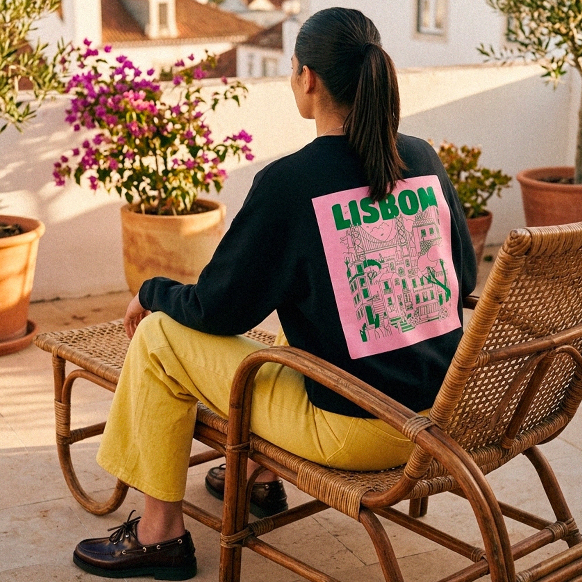 Sweatshirt noir Lisbonne