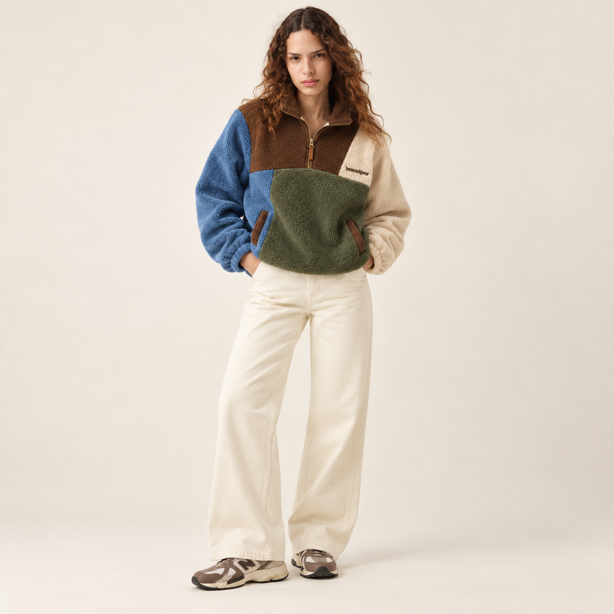 Polaire sherpa Beauséjour Color Block